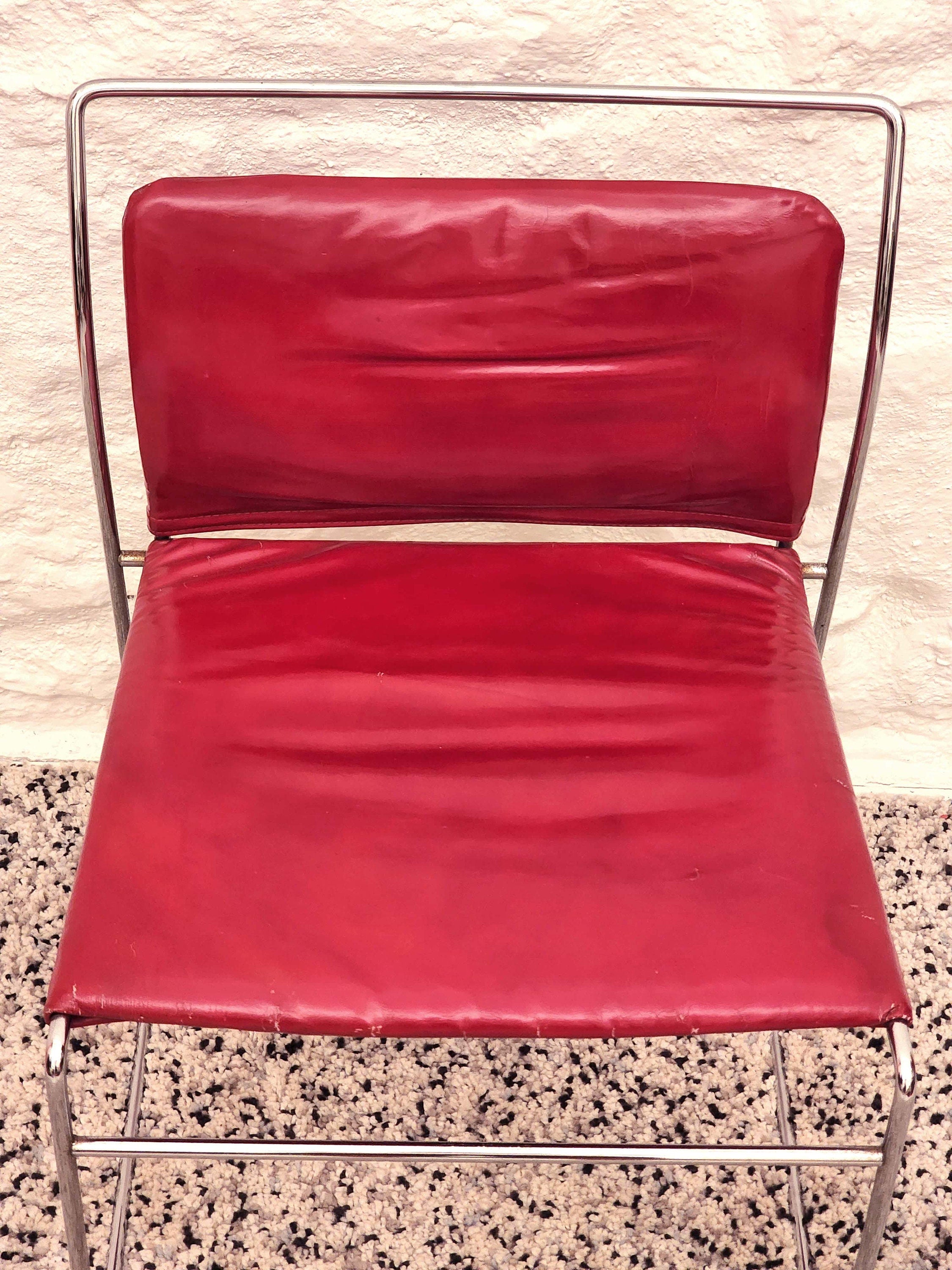 Tulu Chair in Red Leather by Kazuhide Takahama for Simon | Italian Space Age | 1960s