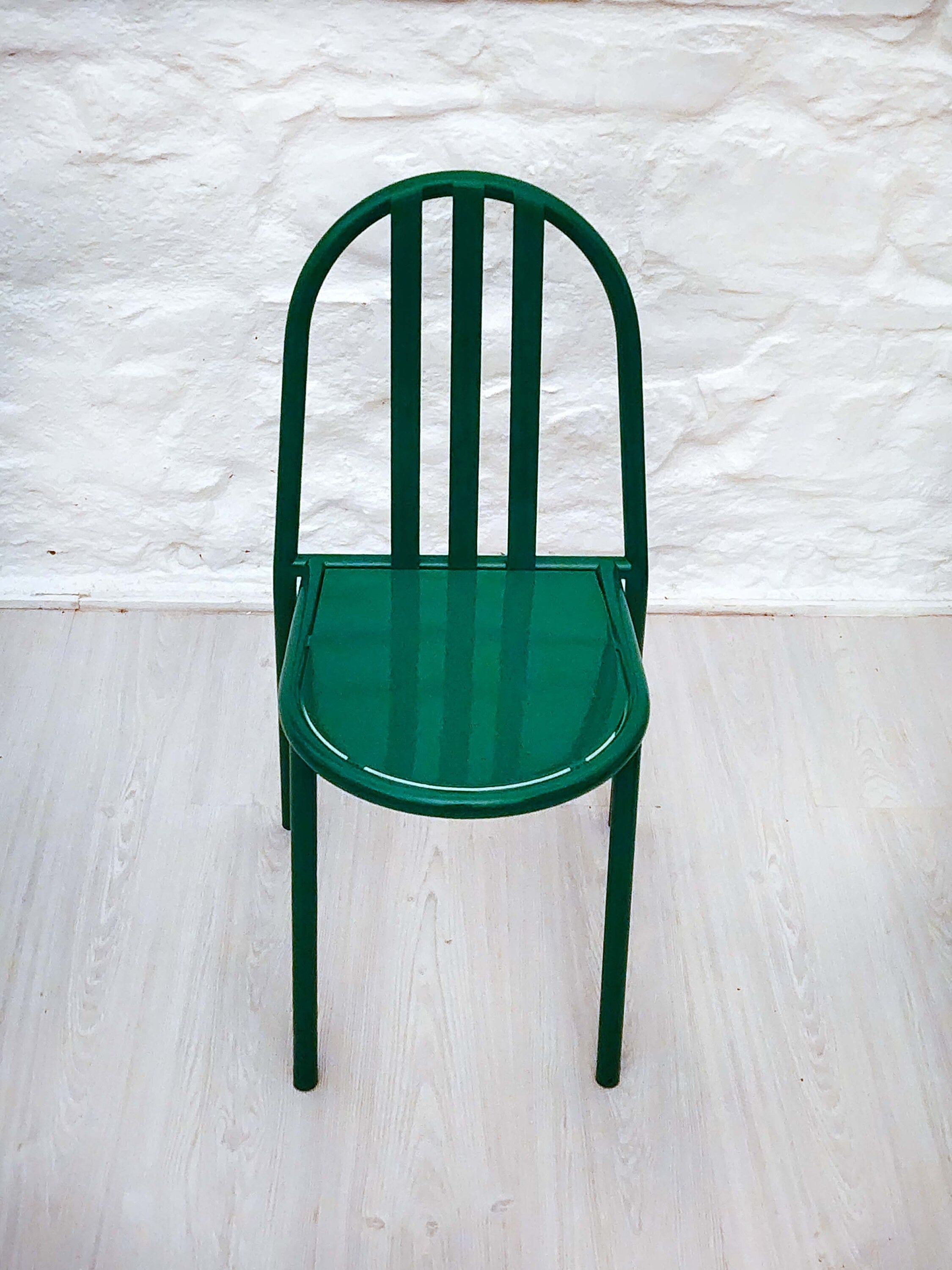 No. 222 Metal Stackable Dining Chair in Green by Robert Mallet-Stevens | Bauhaus