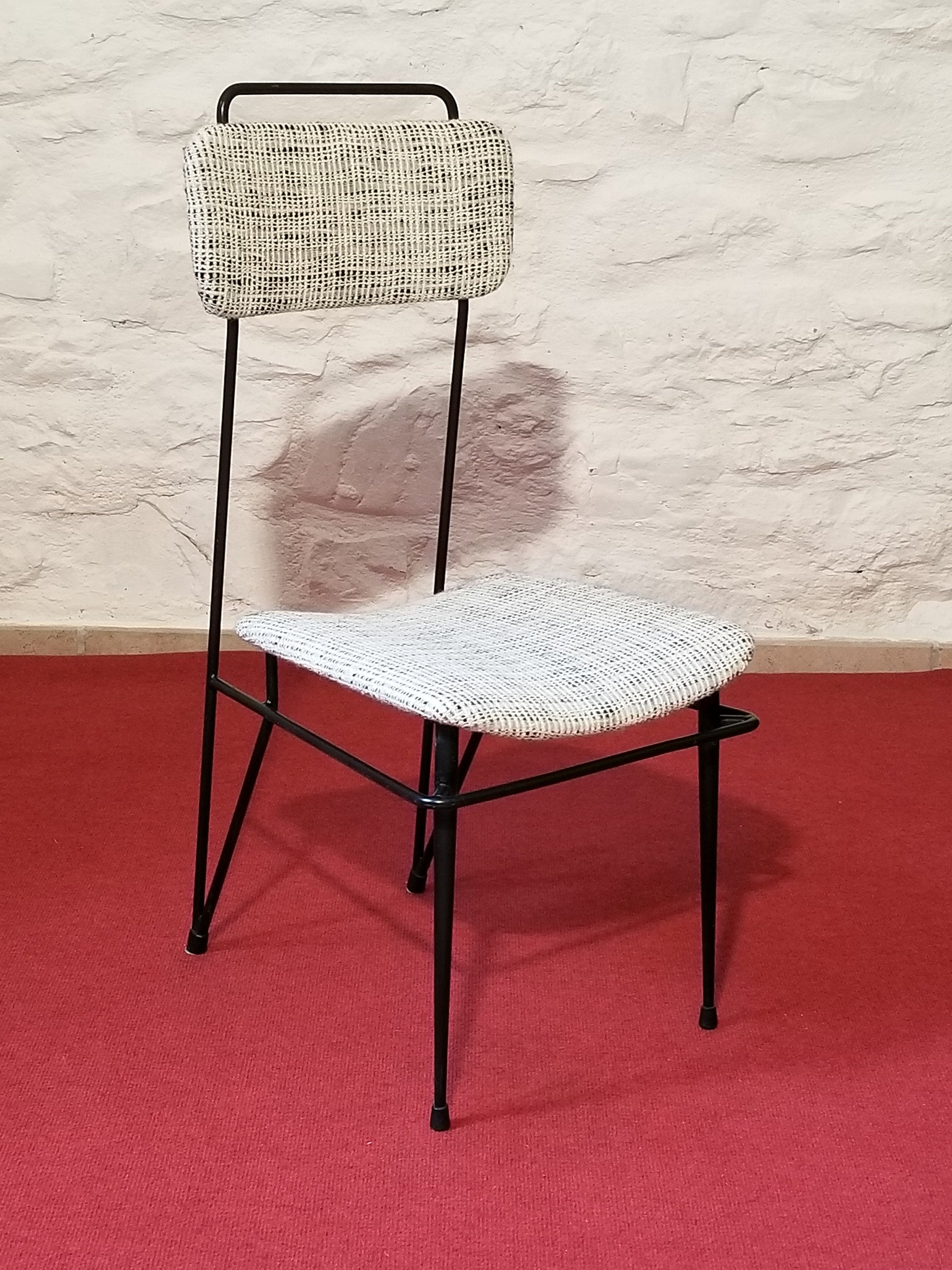 Vintage Bouclè Dining Chairs in the Style of Studio BBPR | Italian Midcentury Modern | 1950s