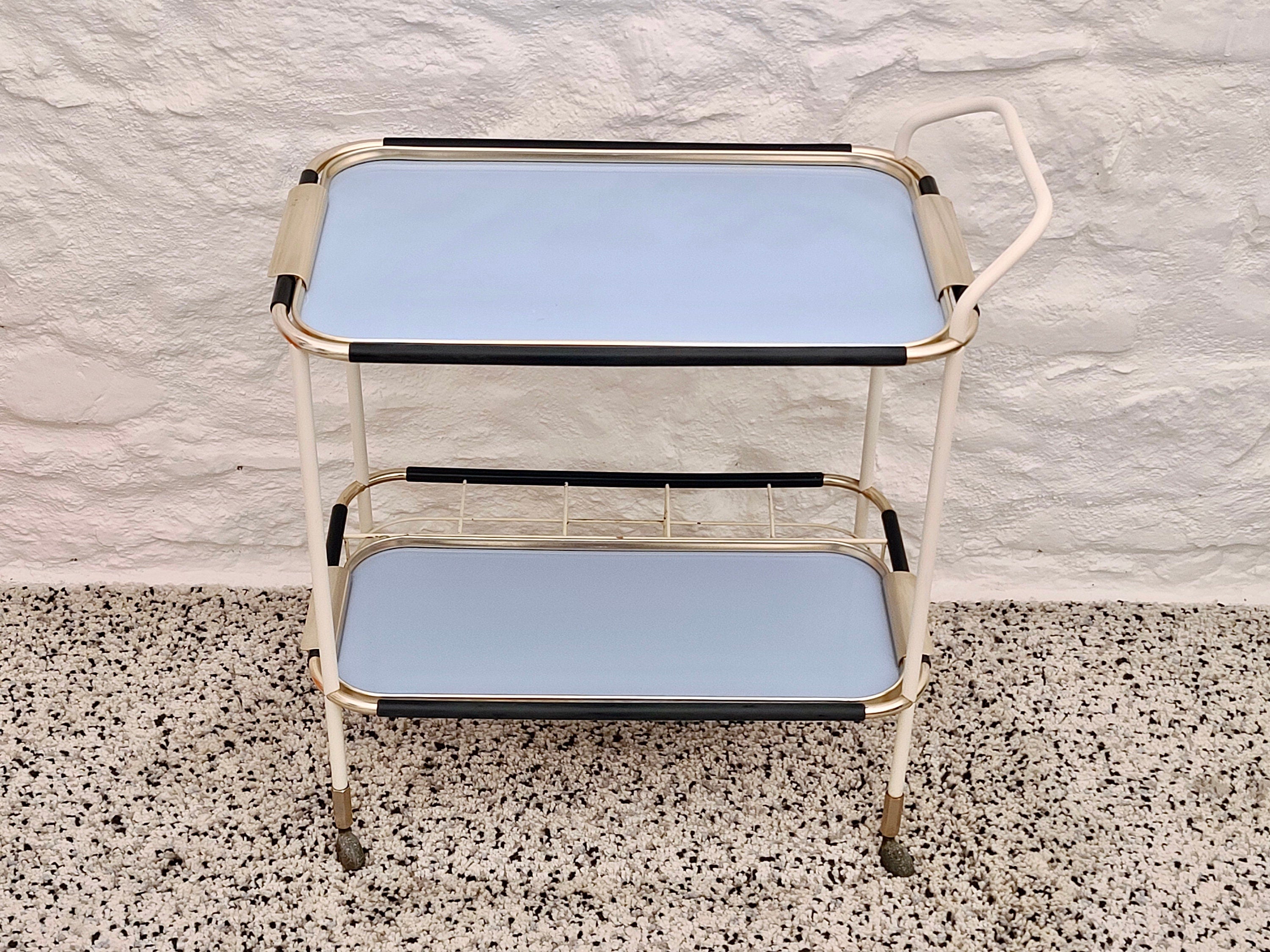 Bar Cart Trolley in Blue by Ico and Luisa Parisi for MB Italia | Italian Mid-Century Modern | 1960s