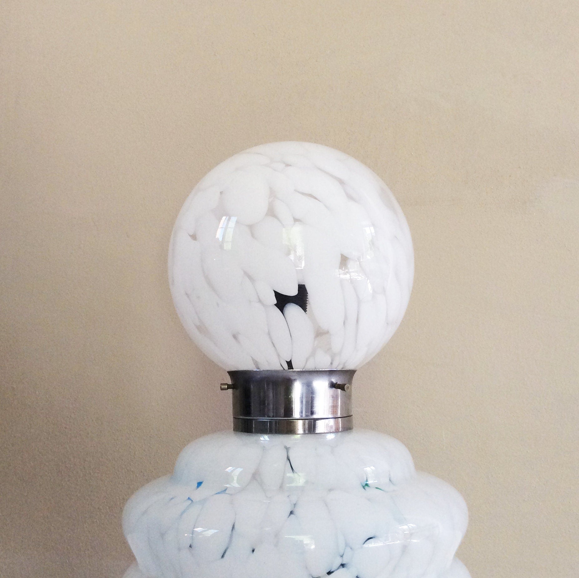 Three-Tiered Murano Glass Floor/Table Lamp by Carlo Nason for Mazzega | Italian Space Age | 1970s