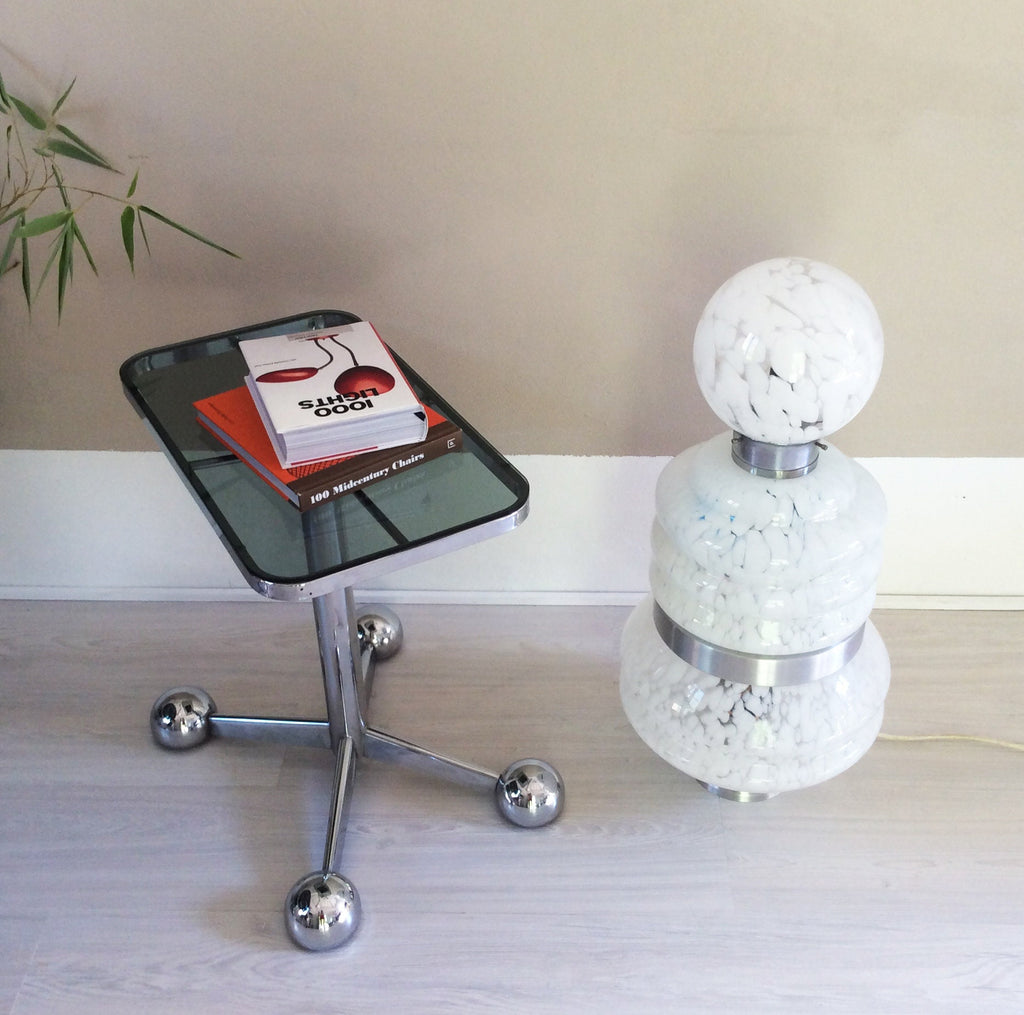 Three-Tiered Murano Glass Floor/Table Lamp by Carlo Nason for Mazzega | Italian Space Age | 1970s