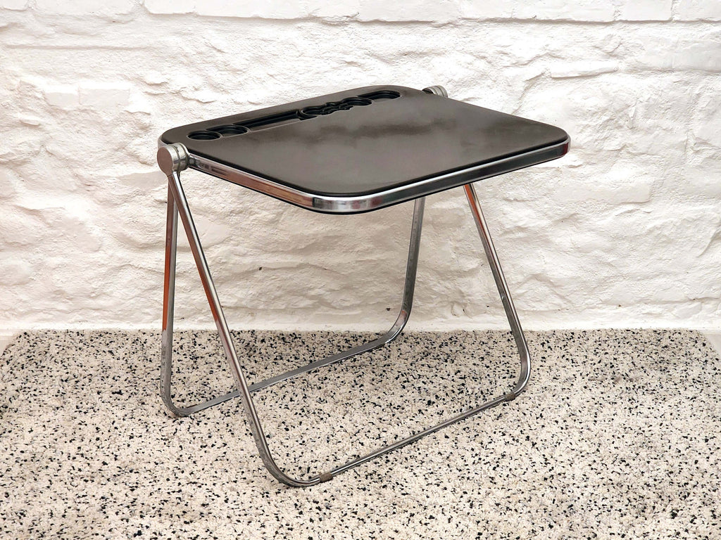 Platone Folding Desk in Ebony by Giancarlo Piretti for Castelli | Italian Space Age | 1960s