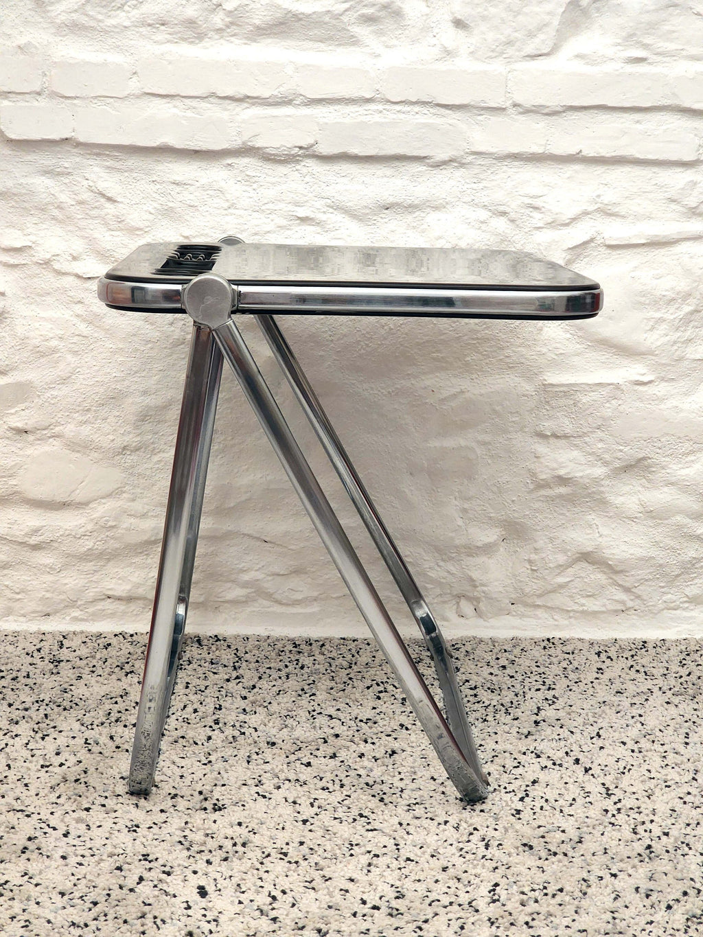 Platone Folding Desk in Ebony by Giancarlo Piretti for Castelli | Italian Space Age | 1960s