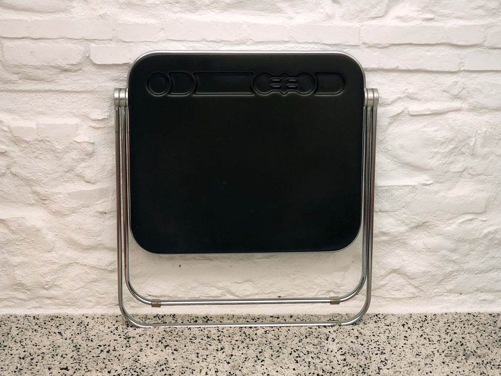 Platone Folding Desk in Ebony by Giancarlo Piretti for Castelli | Italian Space Age | 1960s