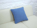 Square Pillow Cushion Cover in Blue and Brown Italian Boucle