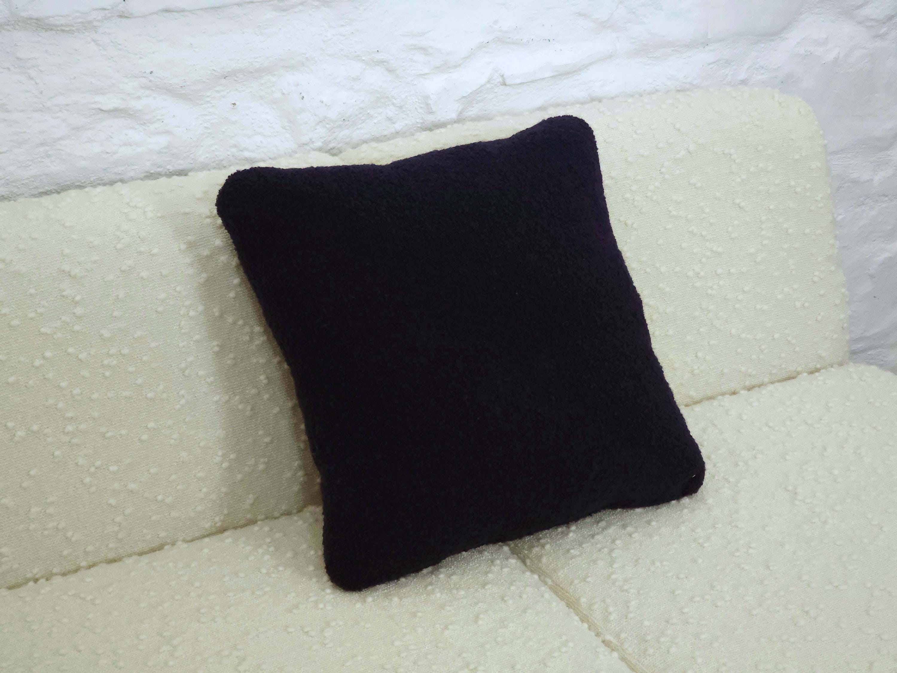 Square Pillow Cushion Cover in Navy Italian Boucle