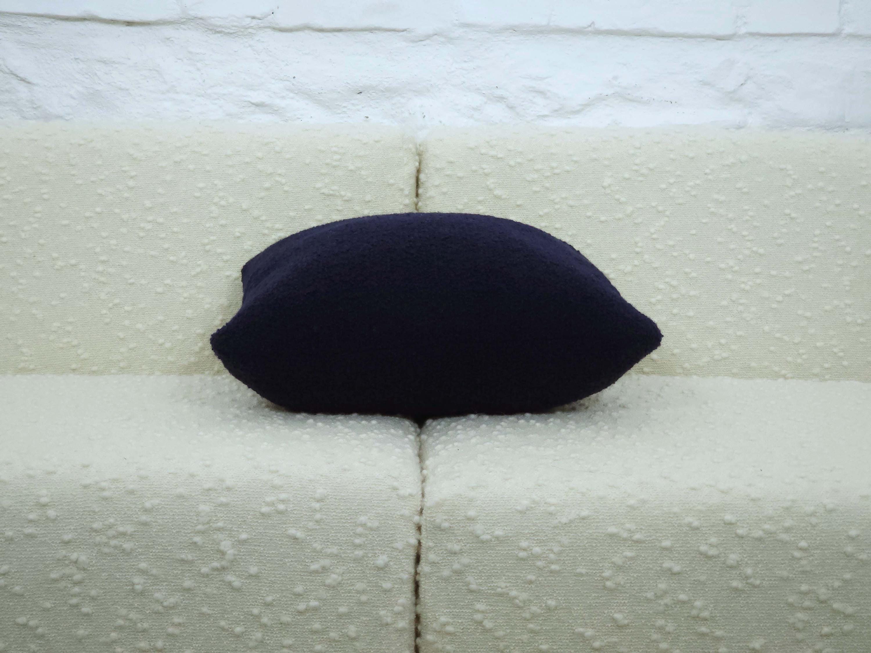 Square Pillow Cushion Cover in Navy Italian Boucle