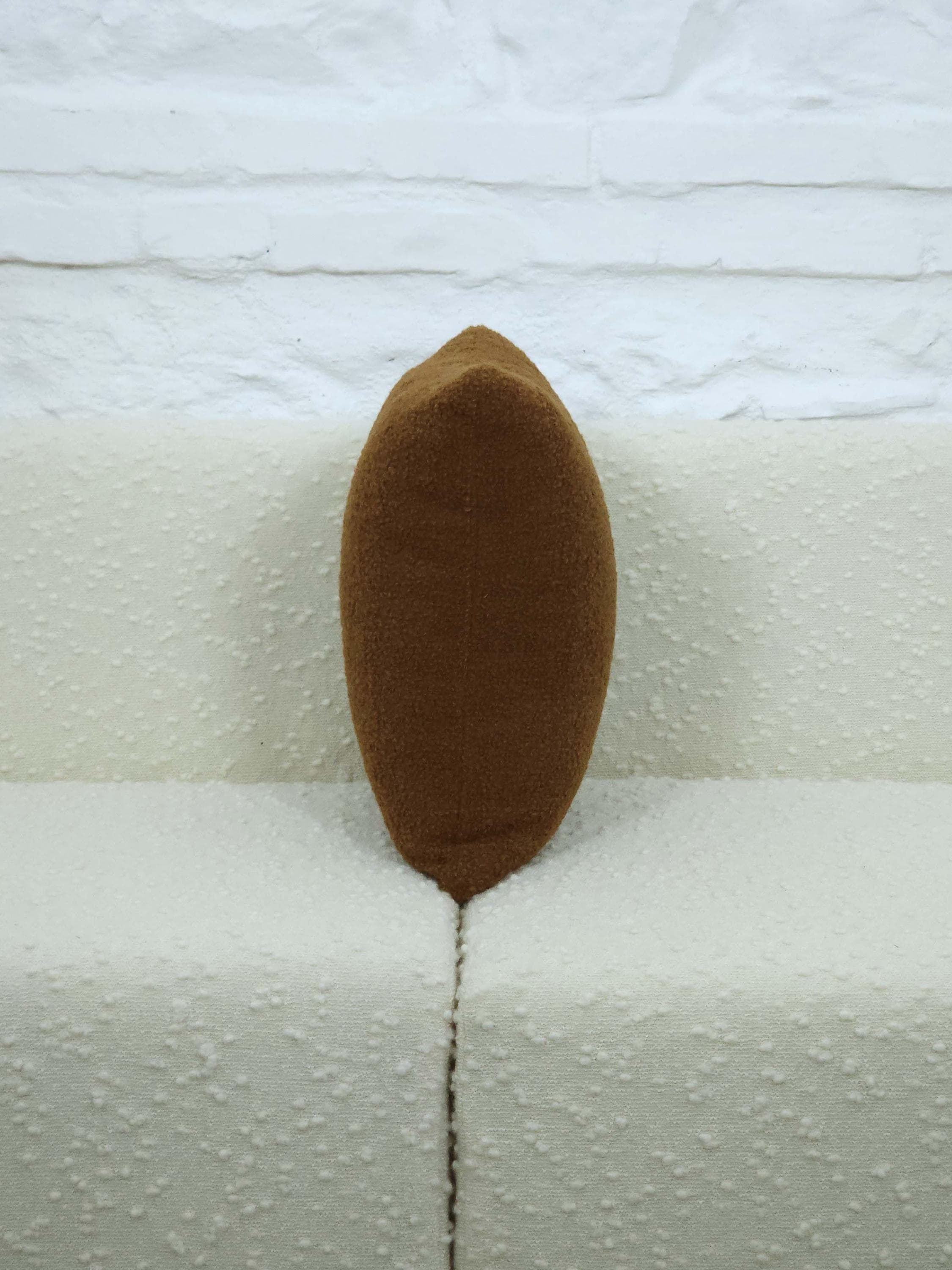 Square Pillow Cushion Cover in Brown Italian Boucle