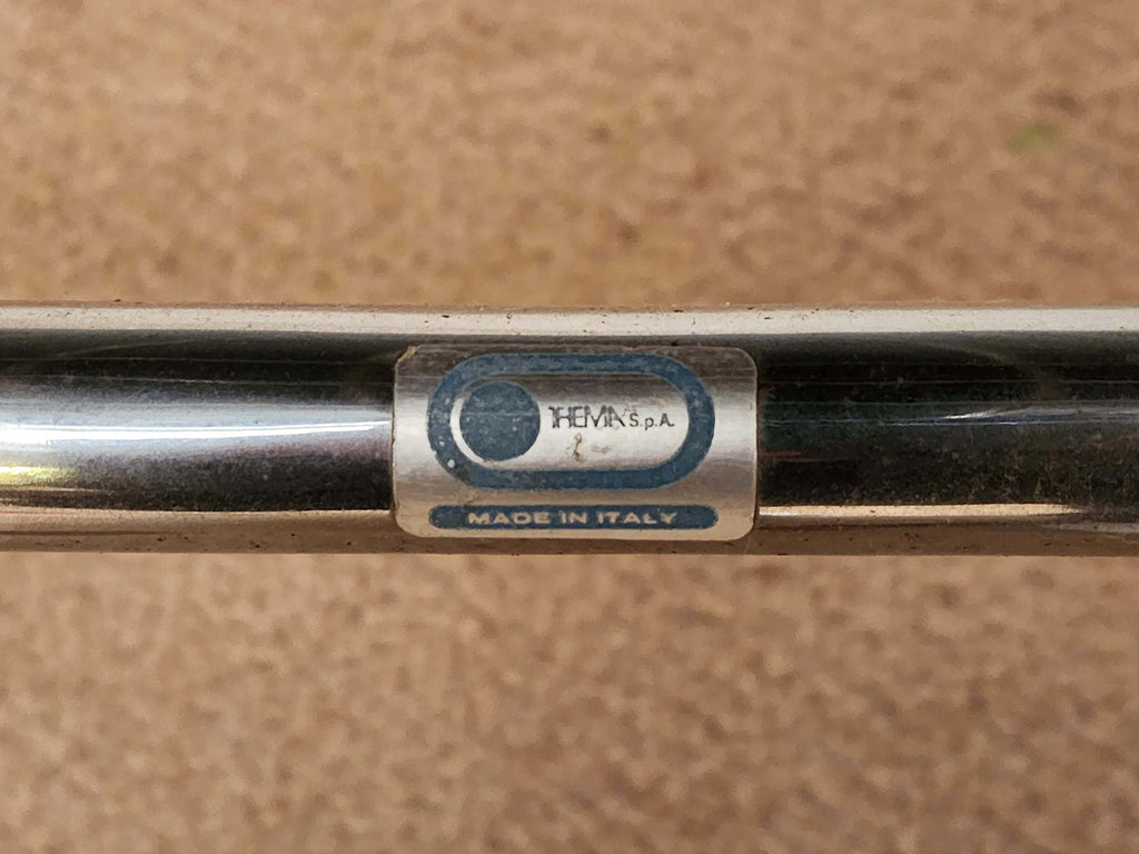 Flynn Chrome and Black Leather Dining Chairs by Gaetano Rinaldi for Thema | Italian Space Age | 1970s