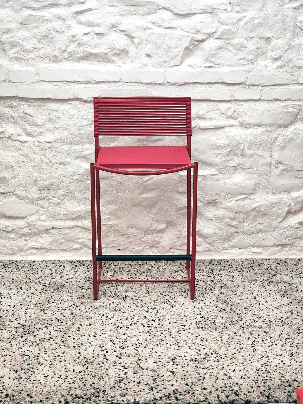 Spaghetti 164 Stool in Red by Giandomenico Belotti for Alias | Italian Postmodern | 1980s