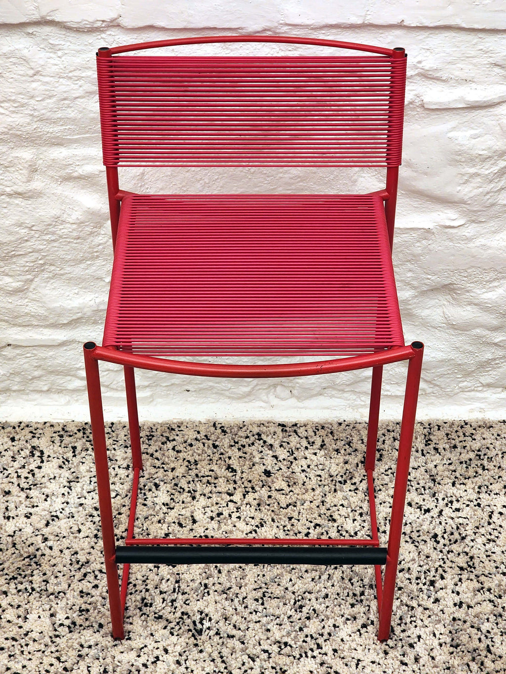Spaghetti 164 Stool in Red by Giandomenico Belotti for Alias | Italian Postmodern | 1980s