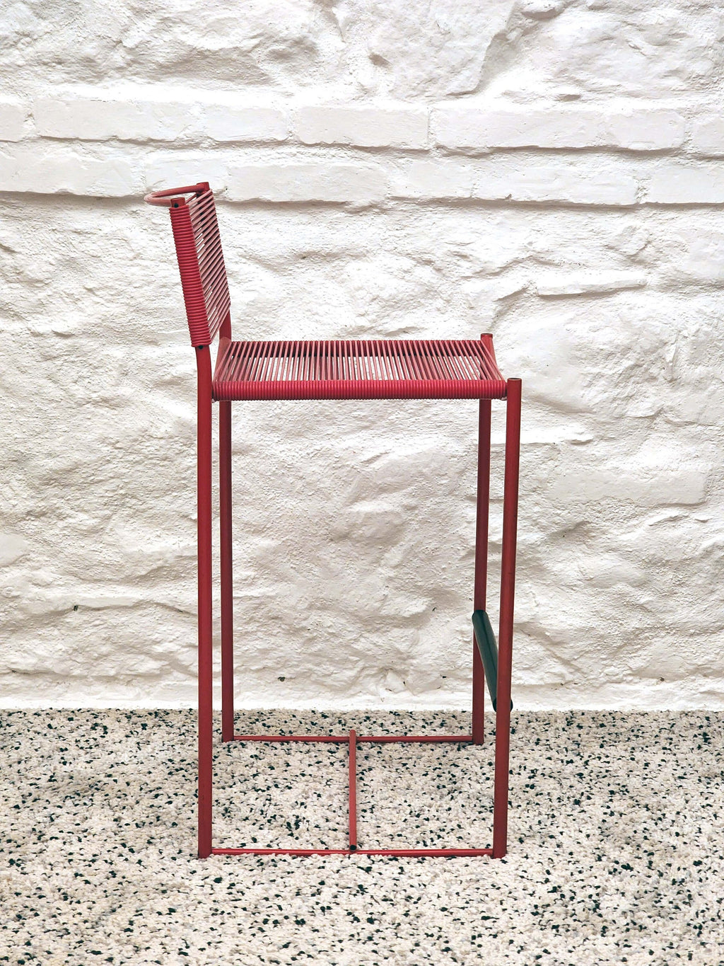 Spaghetti 164 Stool in Red by Giandomenico Belotti for Alias | Italian Postmodern | 1980s