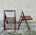 Wooden Folding Chairs in the style of Aldo Jacober Trieste for Alberto Bazzani | 1960s