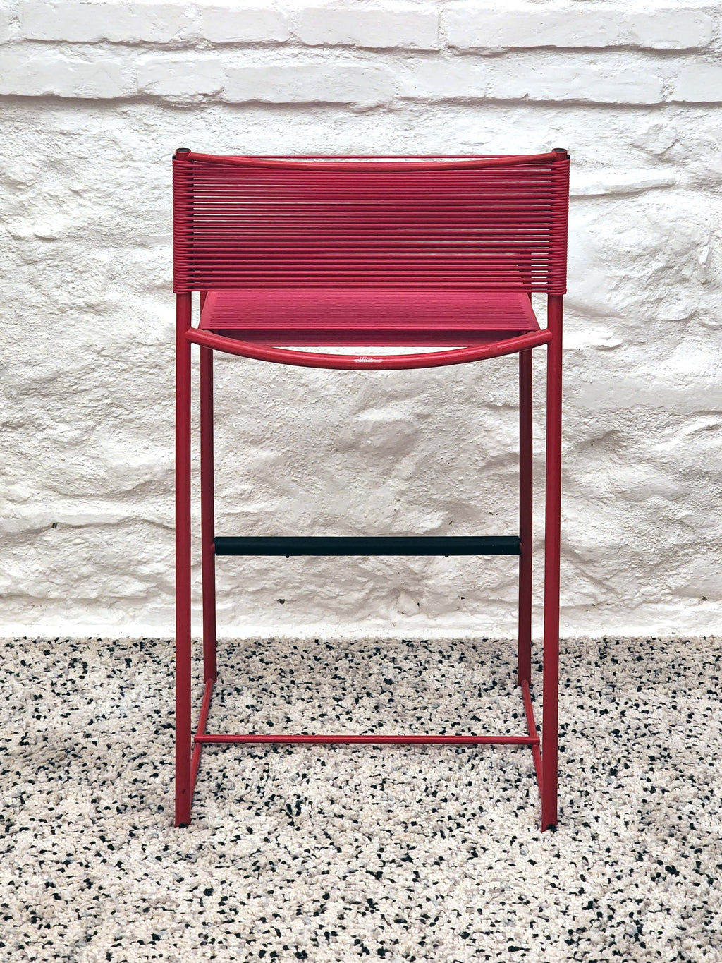 Spaghetti 164 Stool in Red by Giandomenico Belotti for Alias | Italian Postmodern | 1980s