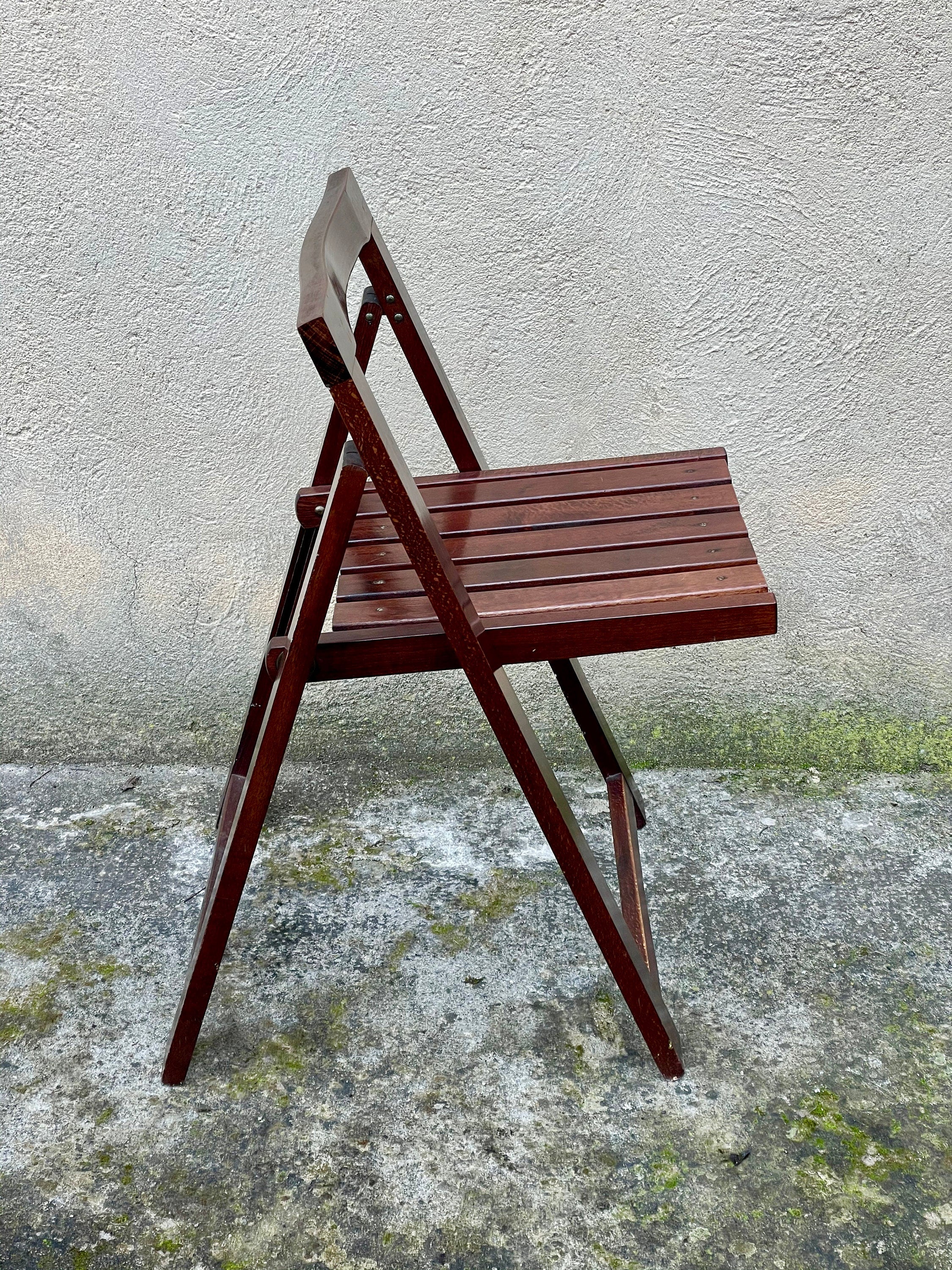 Wooden Folding Chairs in the style of Aldo Jacober Trieste for Alberto Bazzani | 1960s
