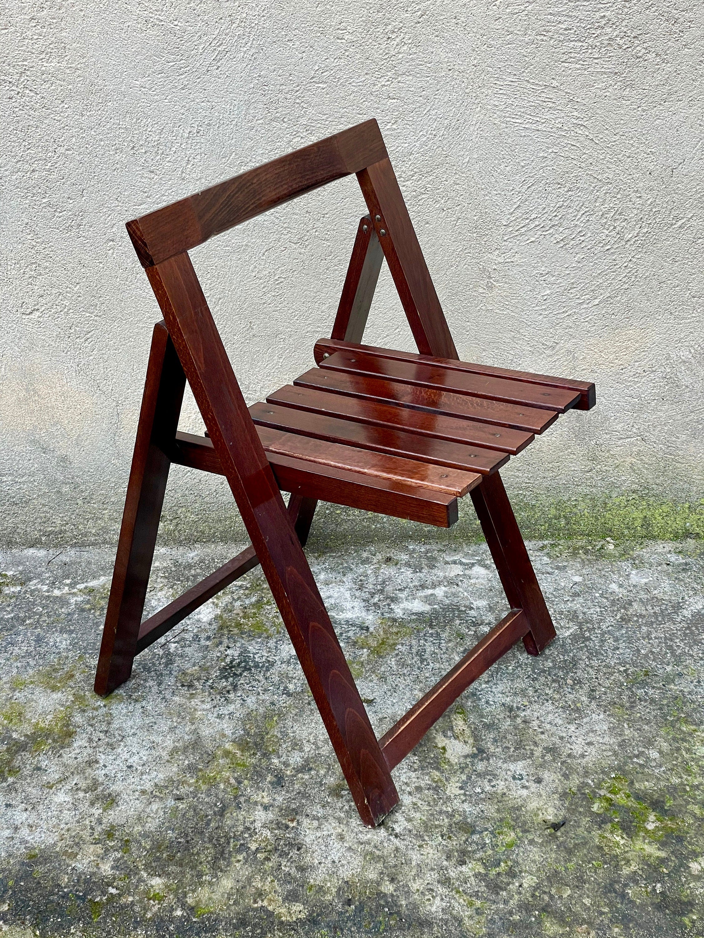 Wooden Folding Chairs in the style of Aldo Jacober Trieste for Alberto Bazzani | 1960s