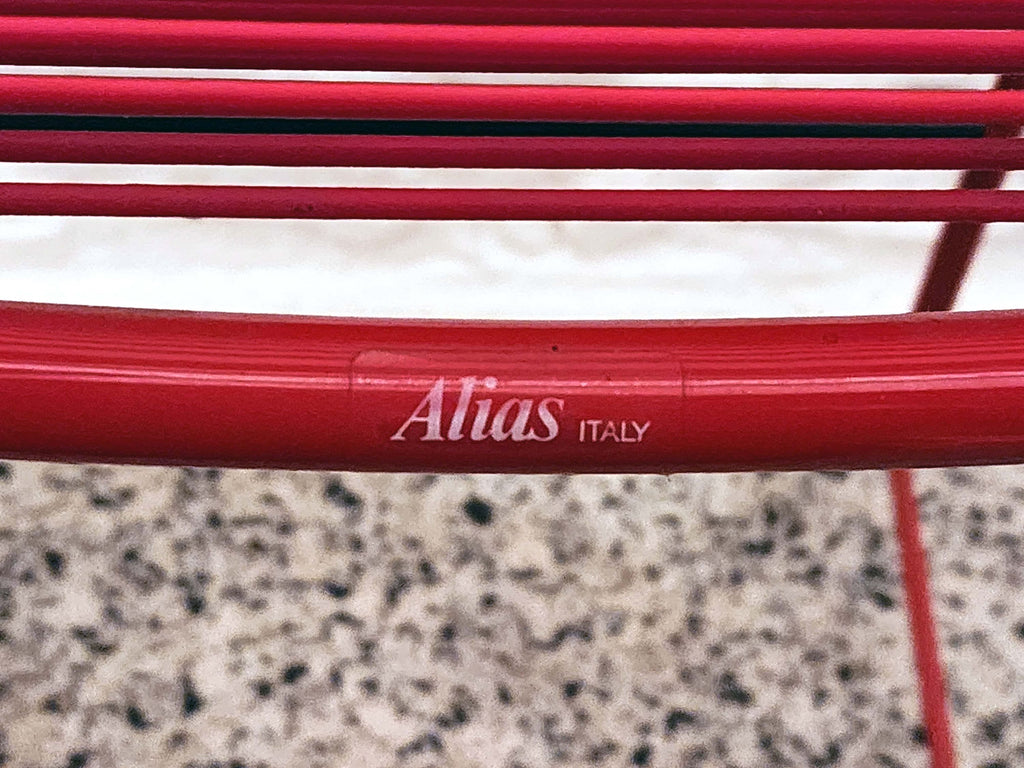 Spaghetti 164 Stool in Red by Giandomenico Belotti for Alias | Italian Postmodern | 1980s