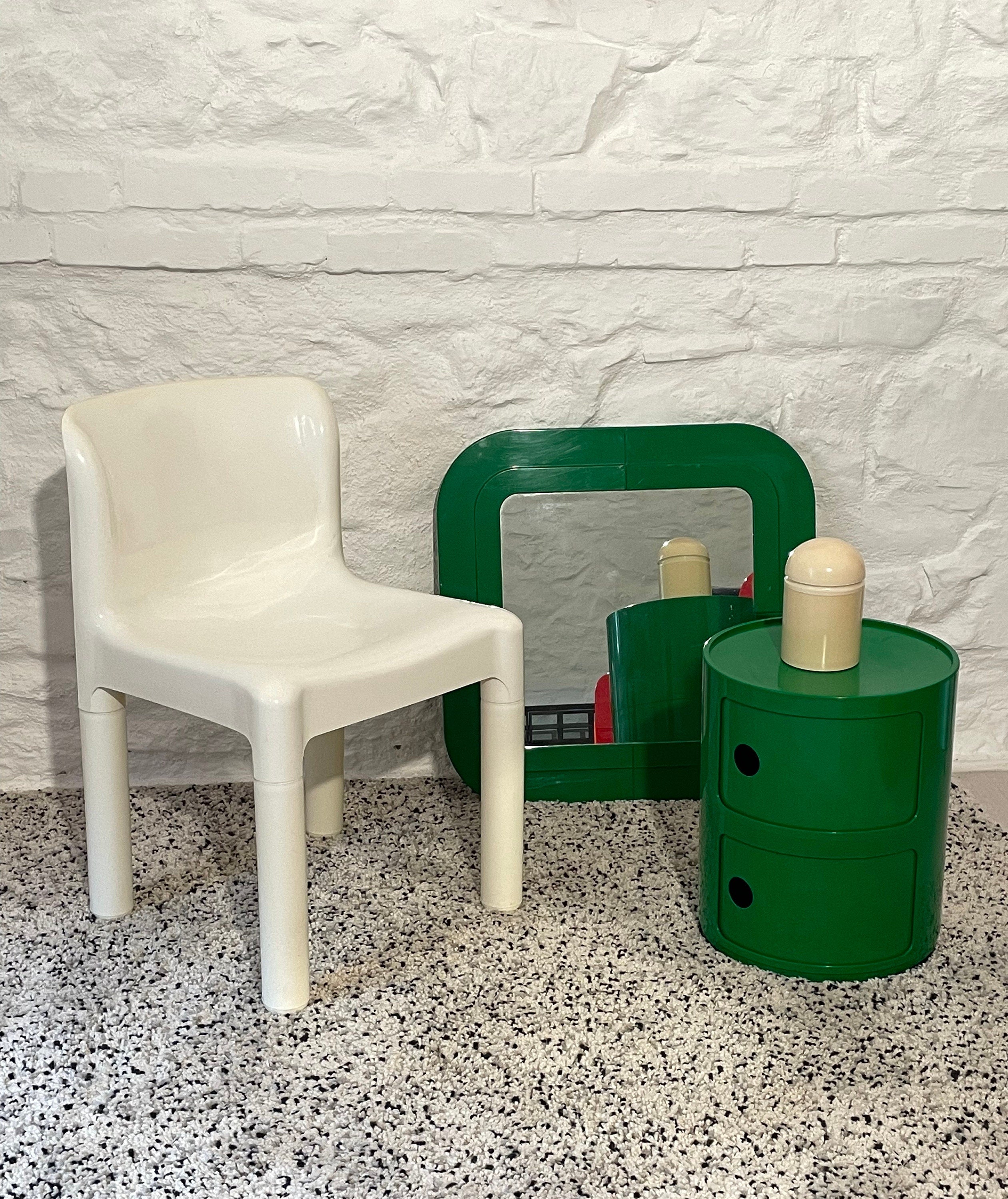 Model 4875 Chair in White by Carlo Bartoli for Kartell | Italian Space Age | 1970s