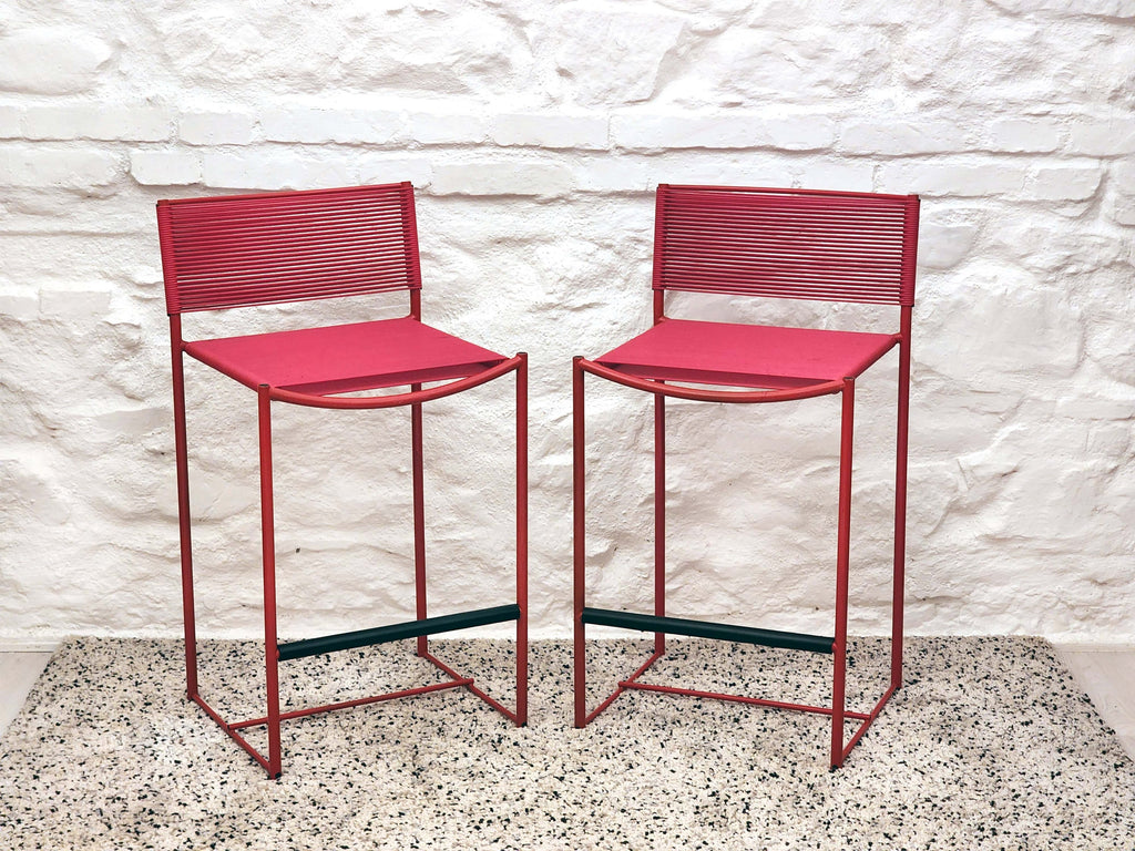 Spaghetti 164 Stool in Red by Giandomenico Belotti for Alias | Italian Postmodern | 1980s