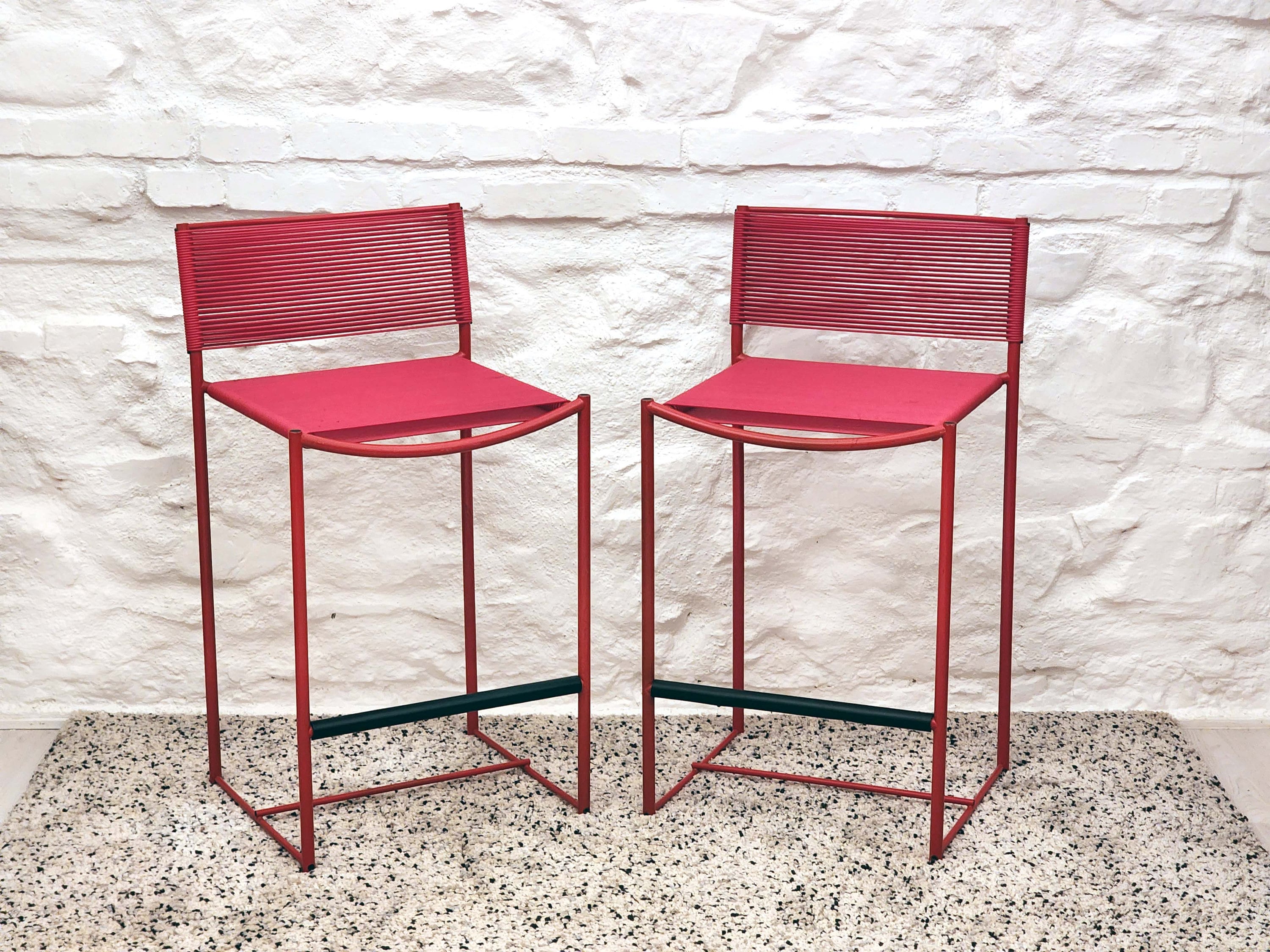 Spaghetti 164 Stool in Red by Giandomenico Belotti for Alias | Italian Postmodern | 1980s