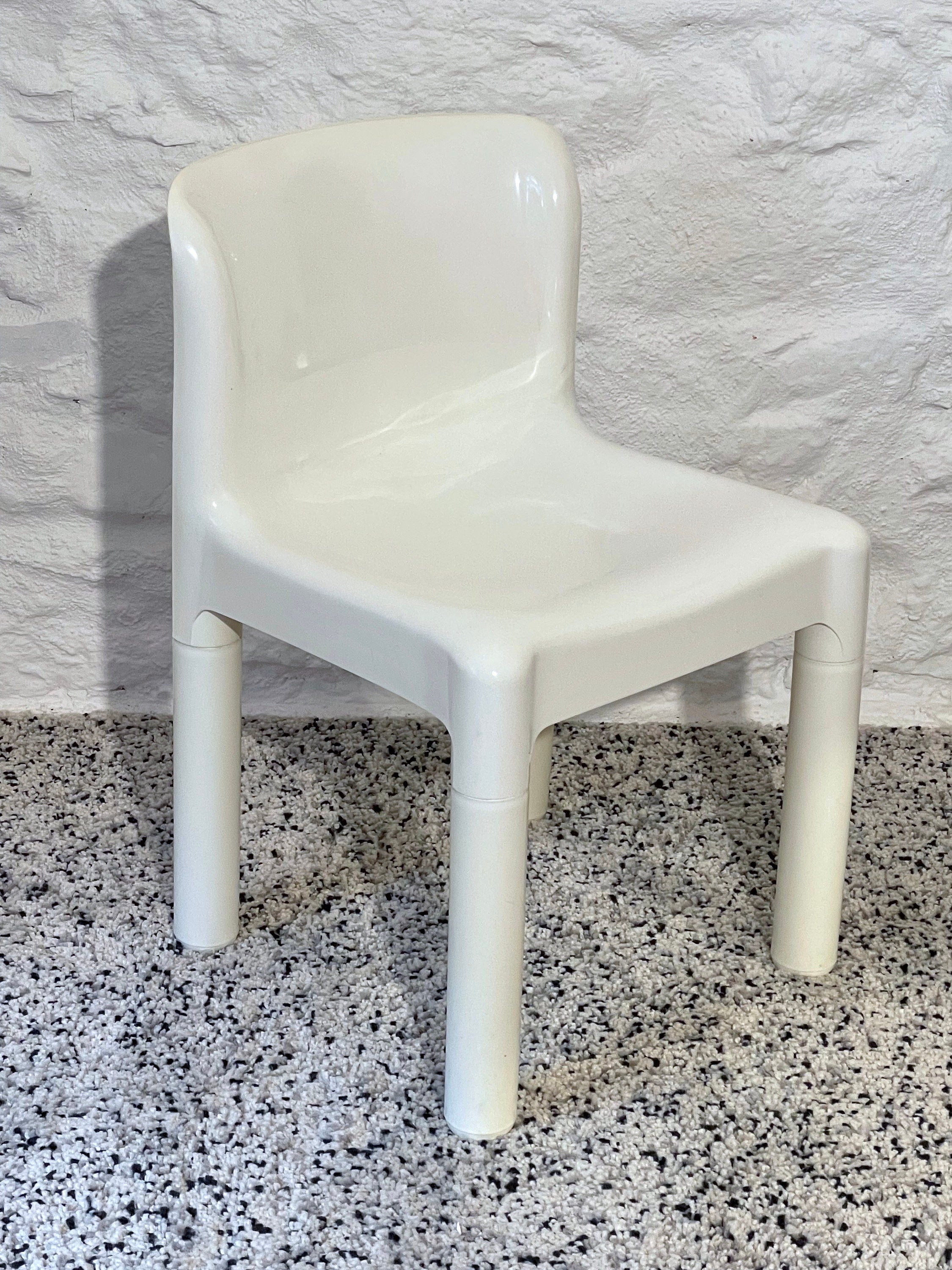 Model 4875 Chair in White by Carlo Bartoli for Kartell | Italian Space Age | 1970s