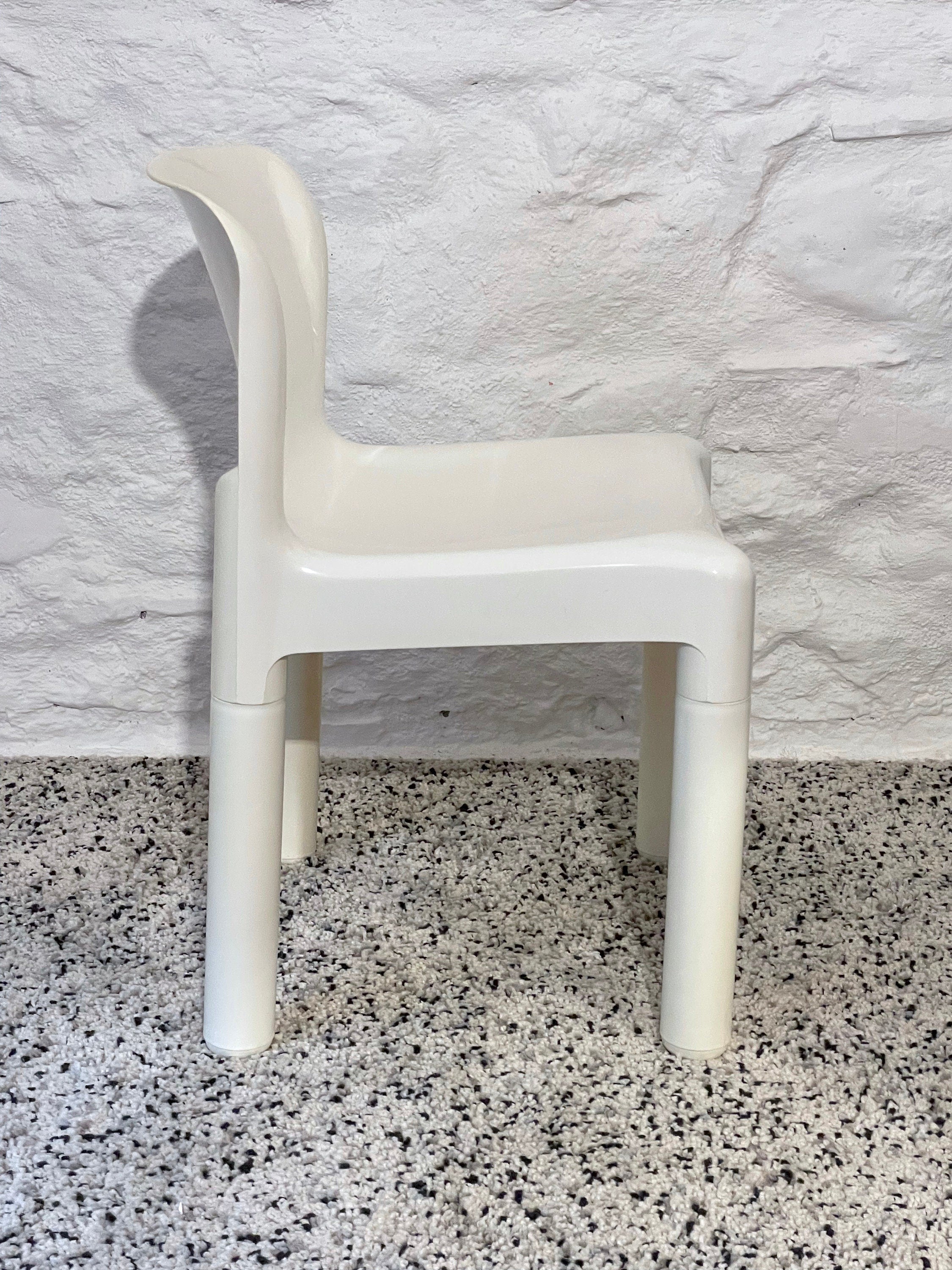 Model 4875 Chair in White by Carlo Bartoli for Kartell | Italian Space Age | 1970s