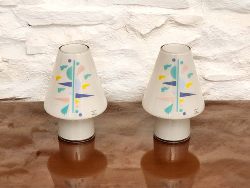 Bibi Sidecar Murano Glass Table Lamps by Alessandro Mendini for Artemide | Italian Postmodern | 1990s