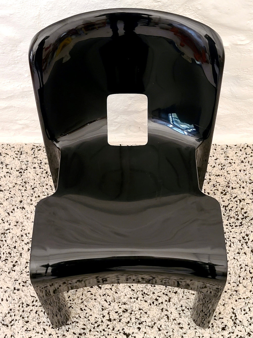 Universale Molded Plastic Chair Model 4867 in Black by Joe Colombo for Kartell | Italian Space Age | 1960s