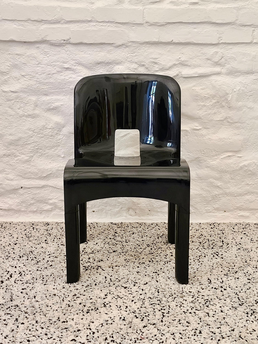 Universale Molded Plastic Chair Model 4867 in Black by Joe Colombo for Kartell | Italian Space Age | 1960s