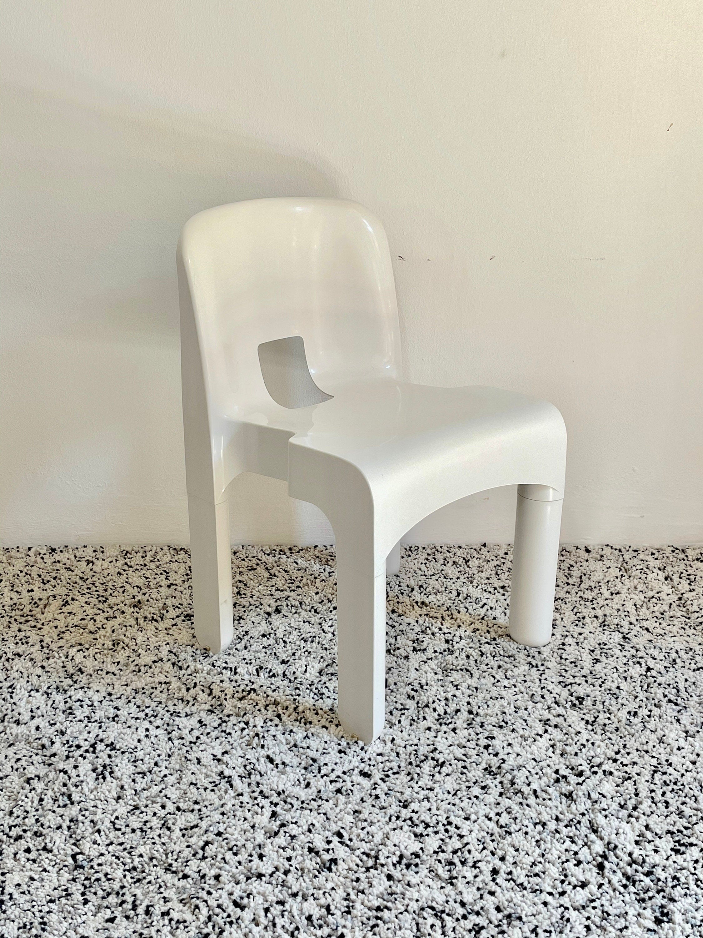 Universale Chair in White by Joe Colombo for Kartell | Italian Space Age | 1960s
