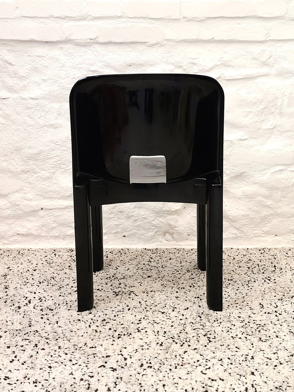 Universale Molded Plastic Chair Model 4867 in Black by Joe Colombo for Kartell | Italian Space Age | 1960s