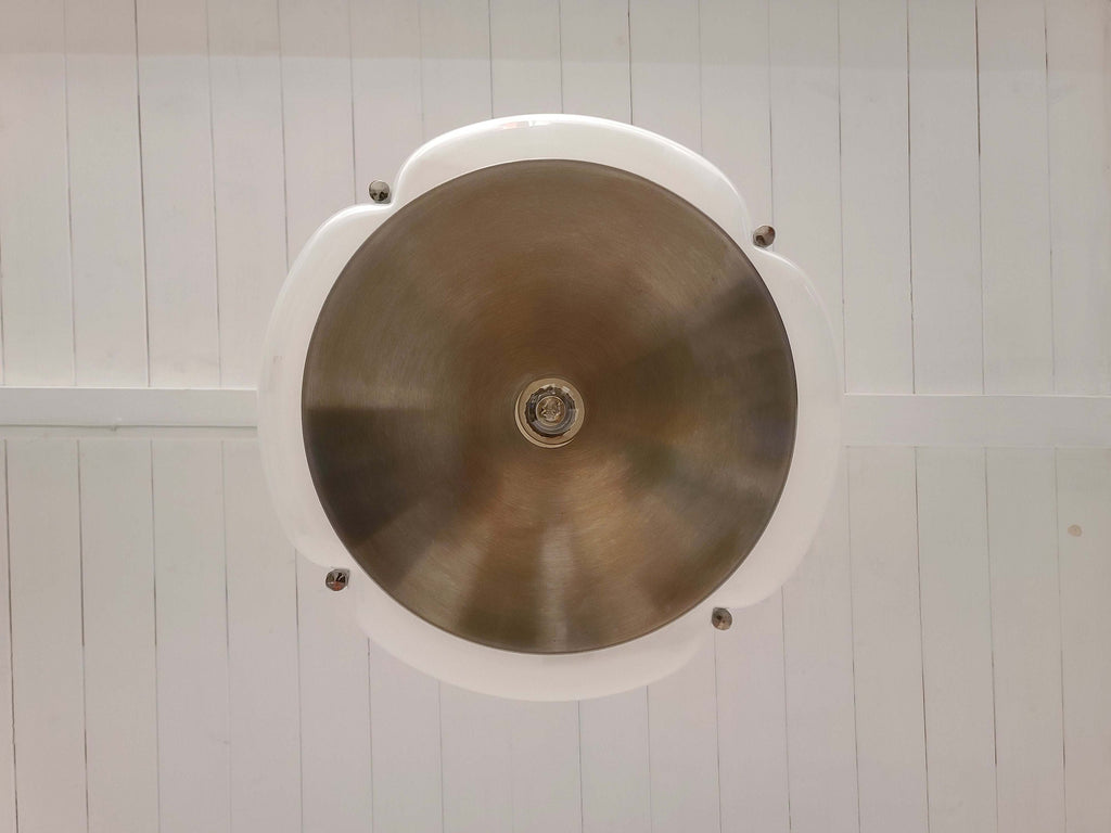 Quadrifoglio Pendant Lamp in White by Gae Aulenti for Guzzini | Italian Space Age | 1970s