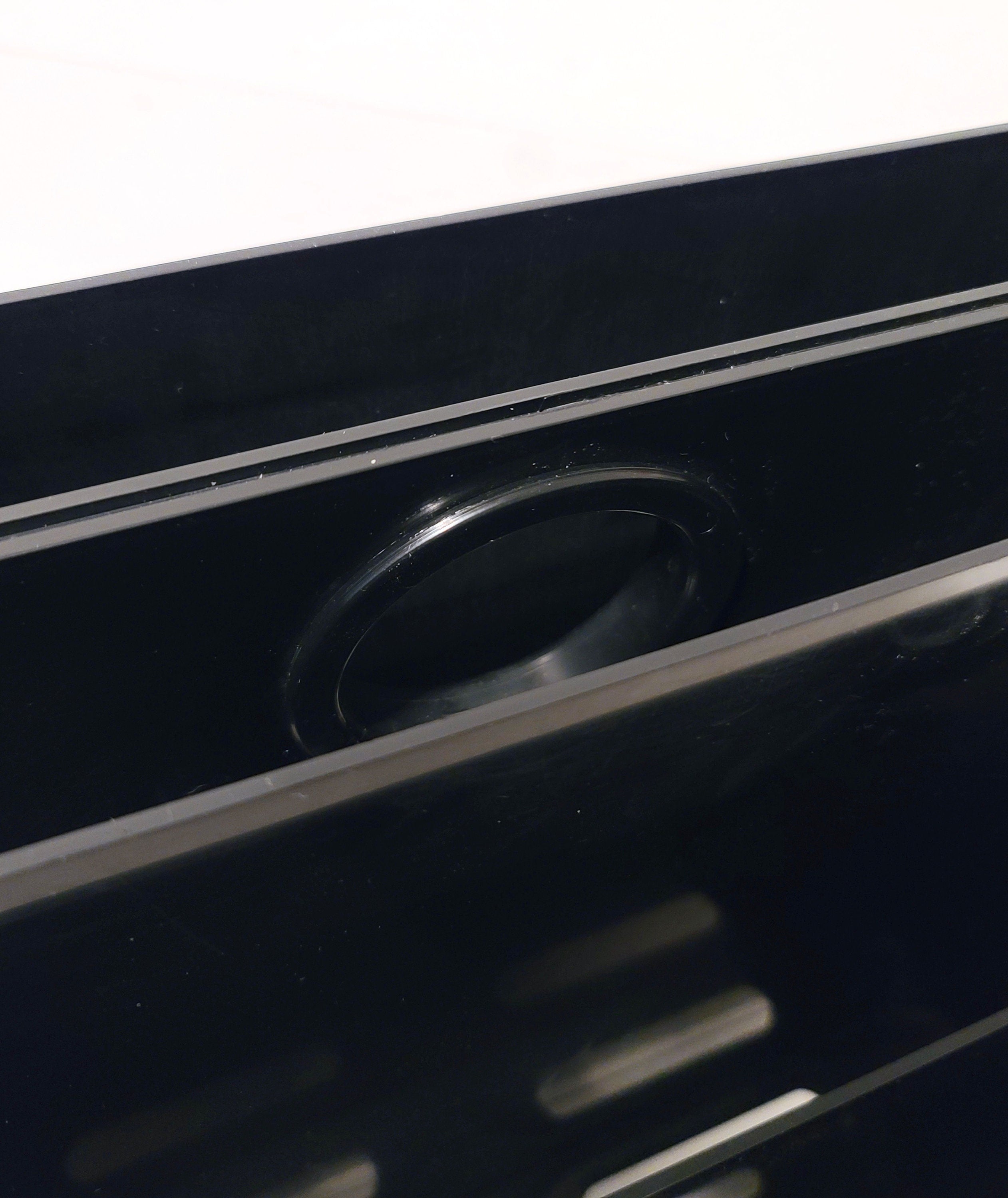 Plastic 6-Compartment Magazine Rack in Black by Giotto Stoppino for Kartell | Italian Space Age | 1970s