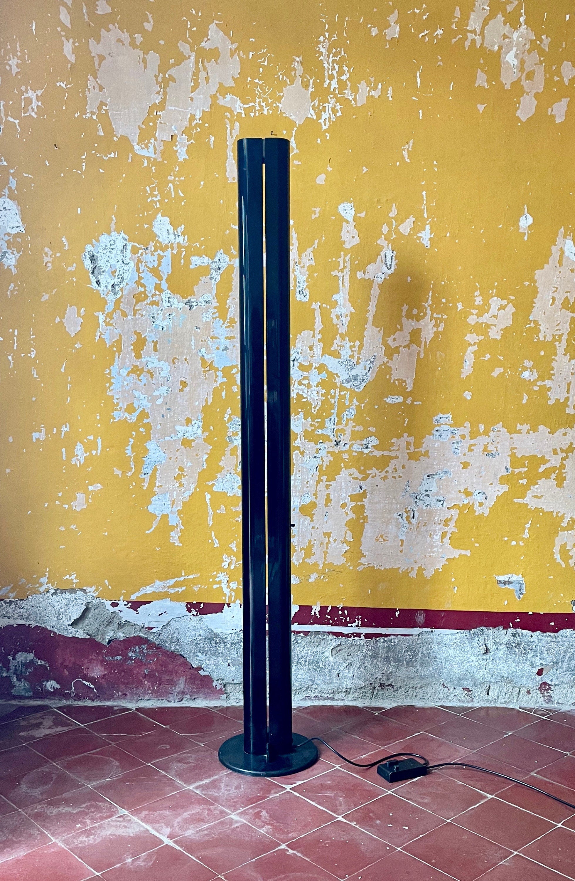 Megaron Torchiere Floor Lamp by G. Frattini for Artemide | Italian Postmodern | 1980s