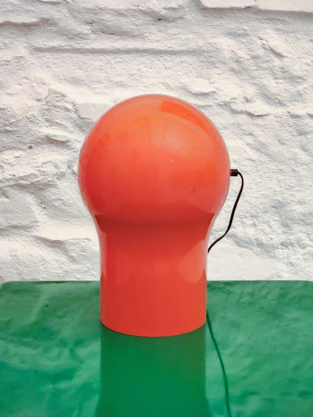 Telegono Plastic Table Lamp in Orange by Vico Magistretti for Artemide | Italian Space Age | 1960s