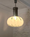Murano Pulegoso Bubbled Glass Ceiling Pendant Lamp | Italian Space Age | 1970s