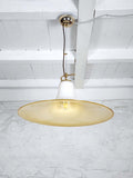 Murano Swirled Glass Pendant Ceiling Lamp by V. Nason | Italian Midcentury Modern | 1970s