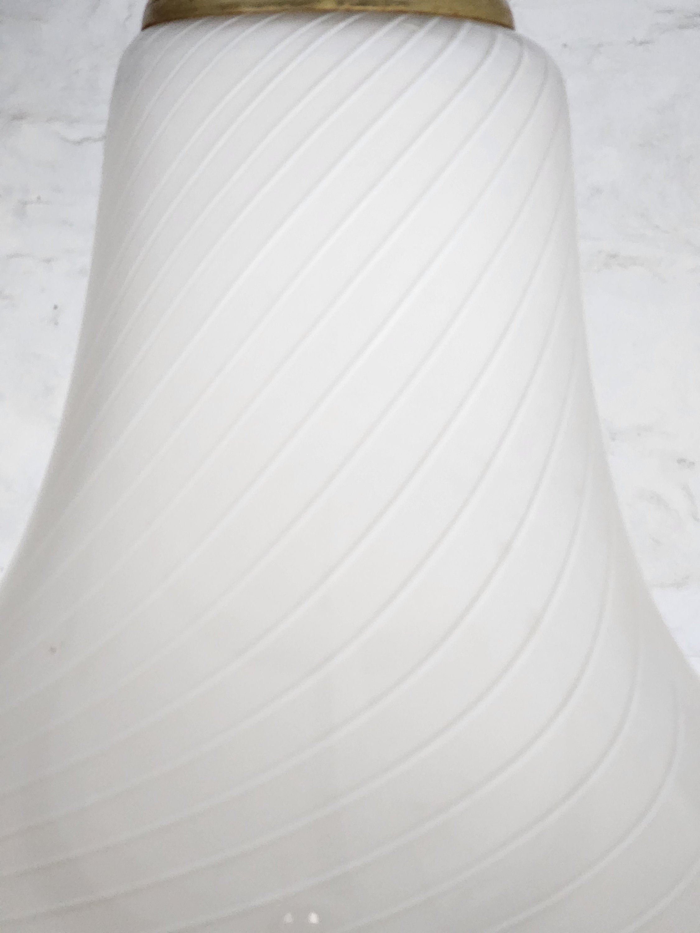 Murano Swirled Glass Pendant Ceiling Lamp by V. Nason | Italian Midcentury Modern | 1970s