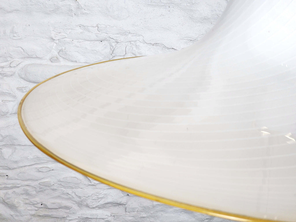 Murano Swirled Glass Pendant Ceiling Lamp by V. Nason | Italian Midcentury Modern | 1970s