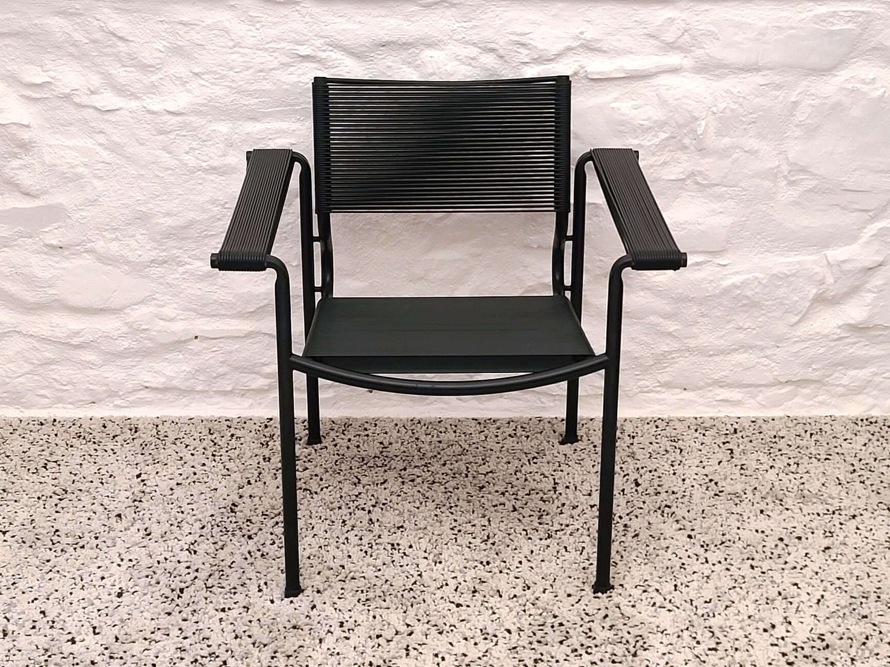 Black Spaghetti 109 Armchair Chair by Giandomenico Belotti for Alias | Postmodern | Vintage Italian Design | 1980s