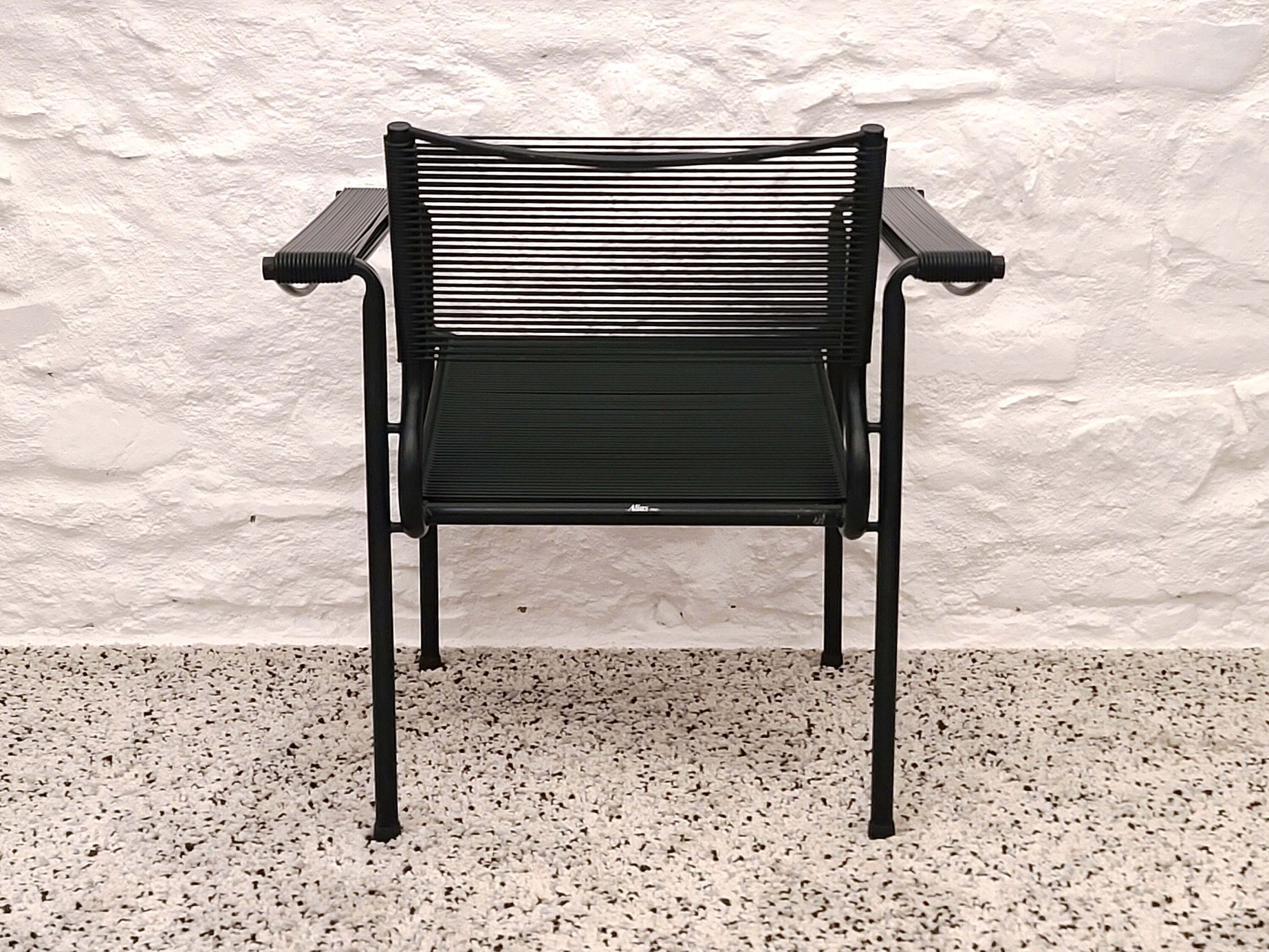 Black Spaghetti 109 Armchair Chair by Giandomenico Belotti for Alias | Postmodern | Vintage Italian Design | 1980s