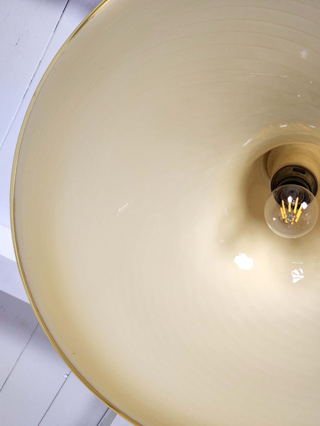 Murano Swirled Glass Pendant Ceiling Lamp by V. Nason | Italian Midcentury Modern | 1970s