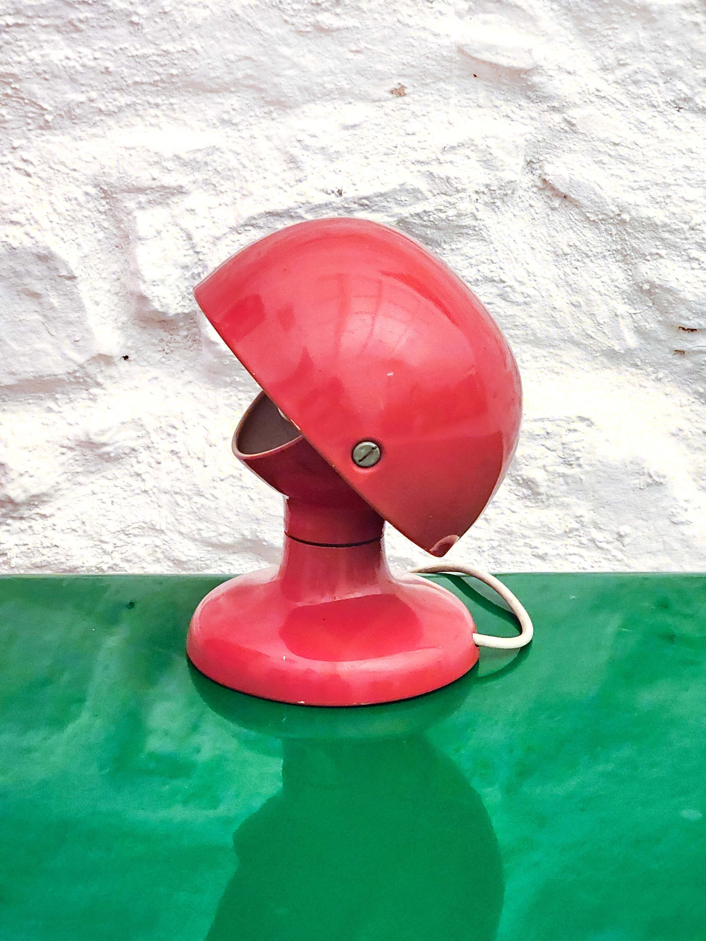 Jucker Table Lamp in Red by Tobia Scarpa for Flos | Italian Space Age | 1960s