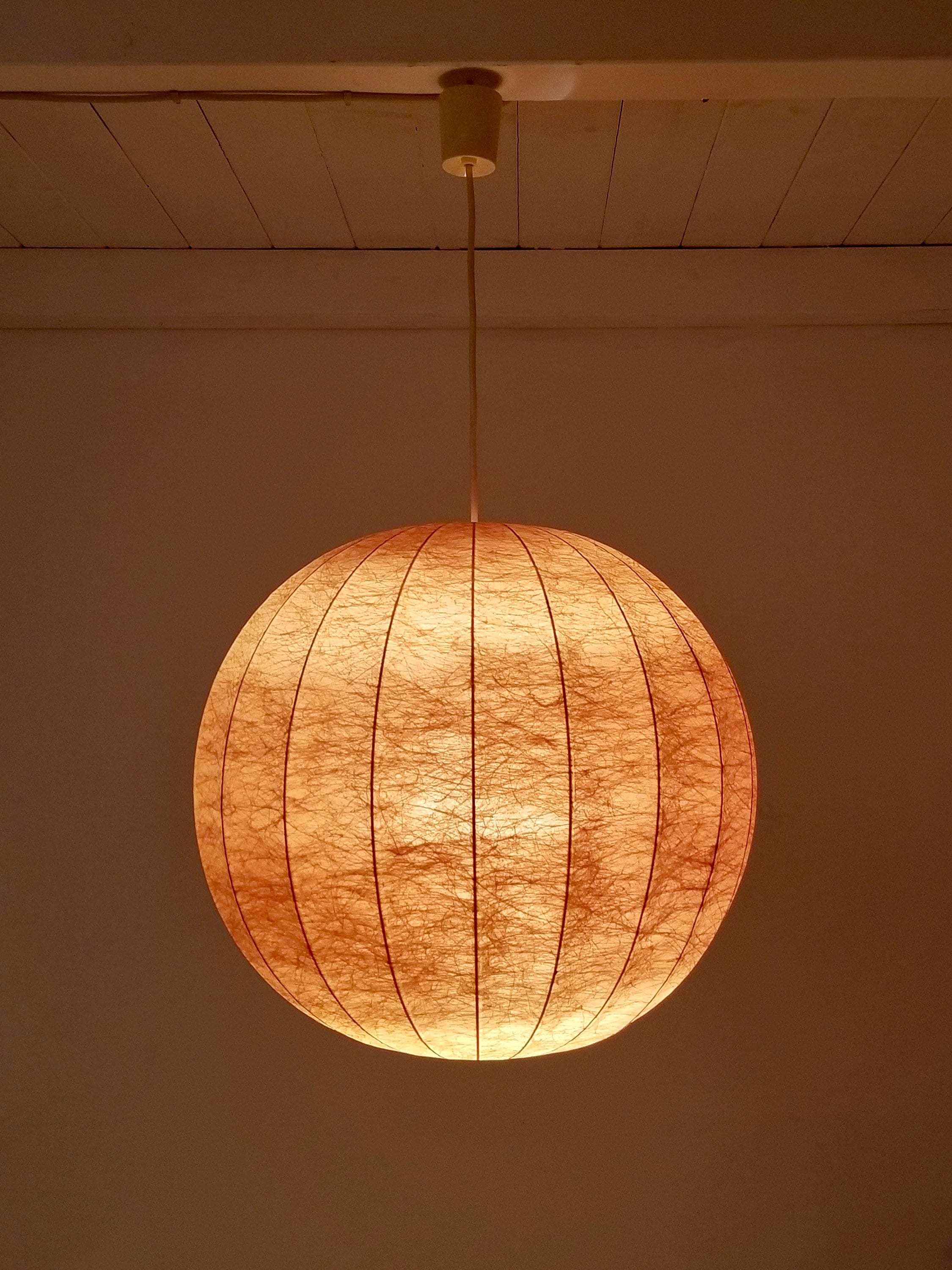 Flos Resin Cocoon Hanging Lamp by Achille Castiglioni | Midcentury Modern | 1960s