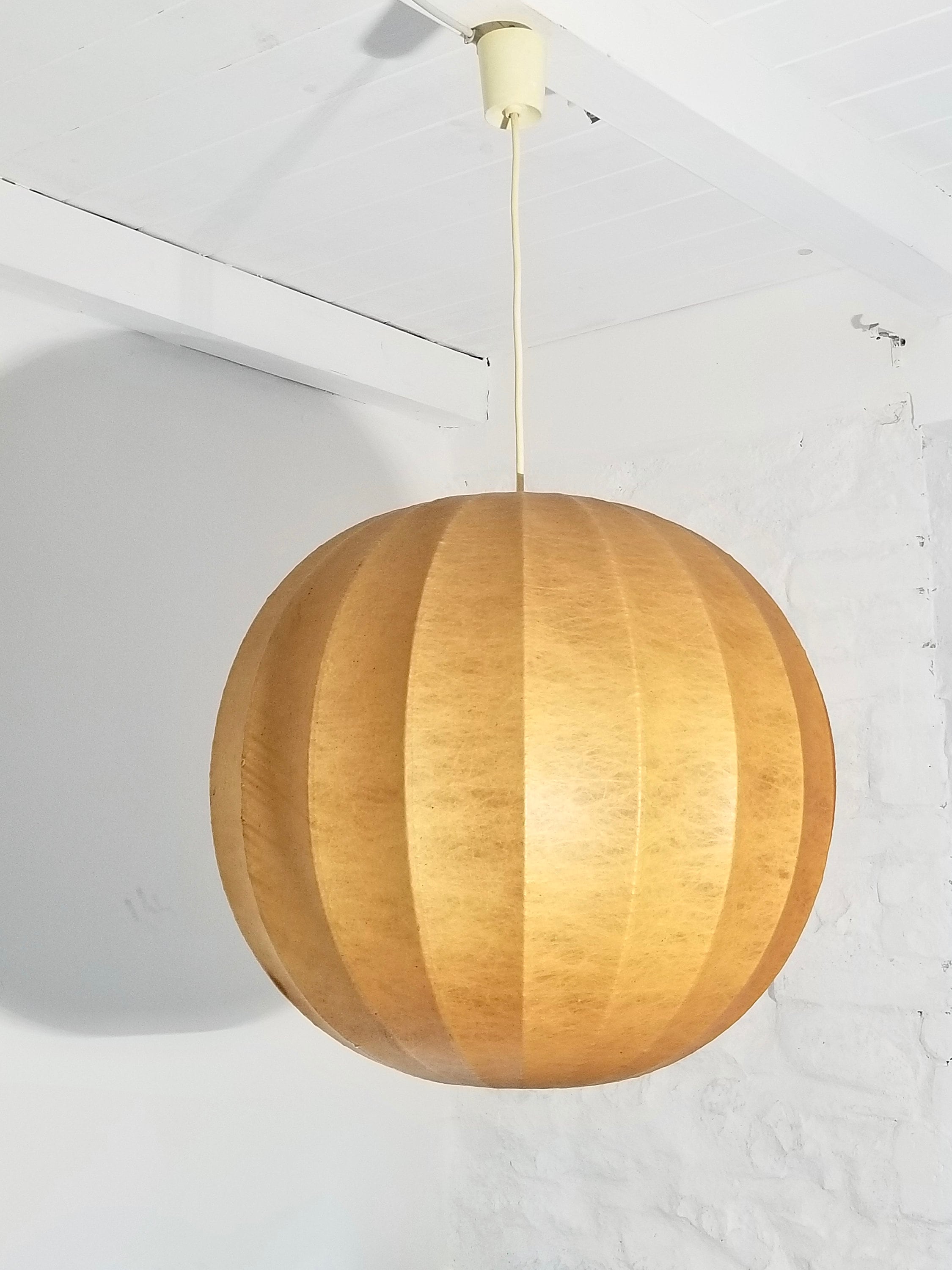 Flos Resin Cocoon Hanging Lamp by Achille Castiglioni | Midcentury Modern | 1960s