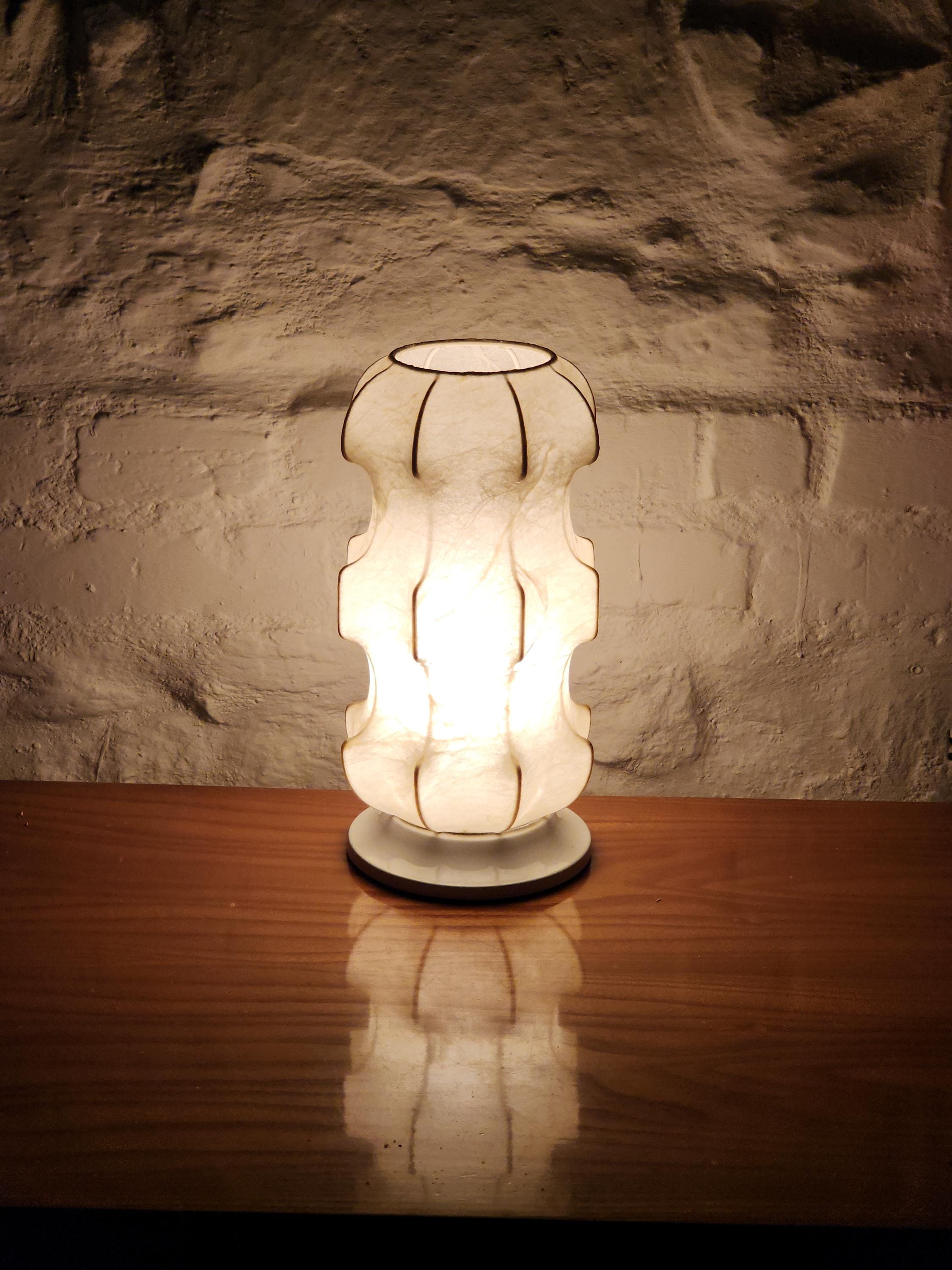 Vintage Resin Cocoon Table Lamp in the style of Castiglioni | Italian Midcentury Modern | 1960s