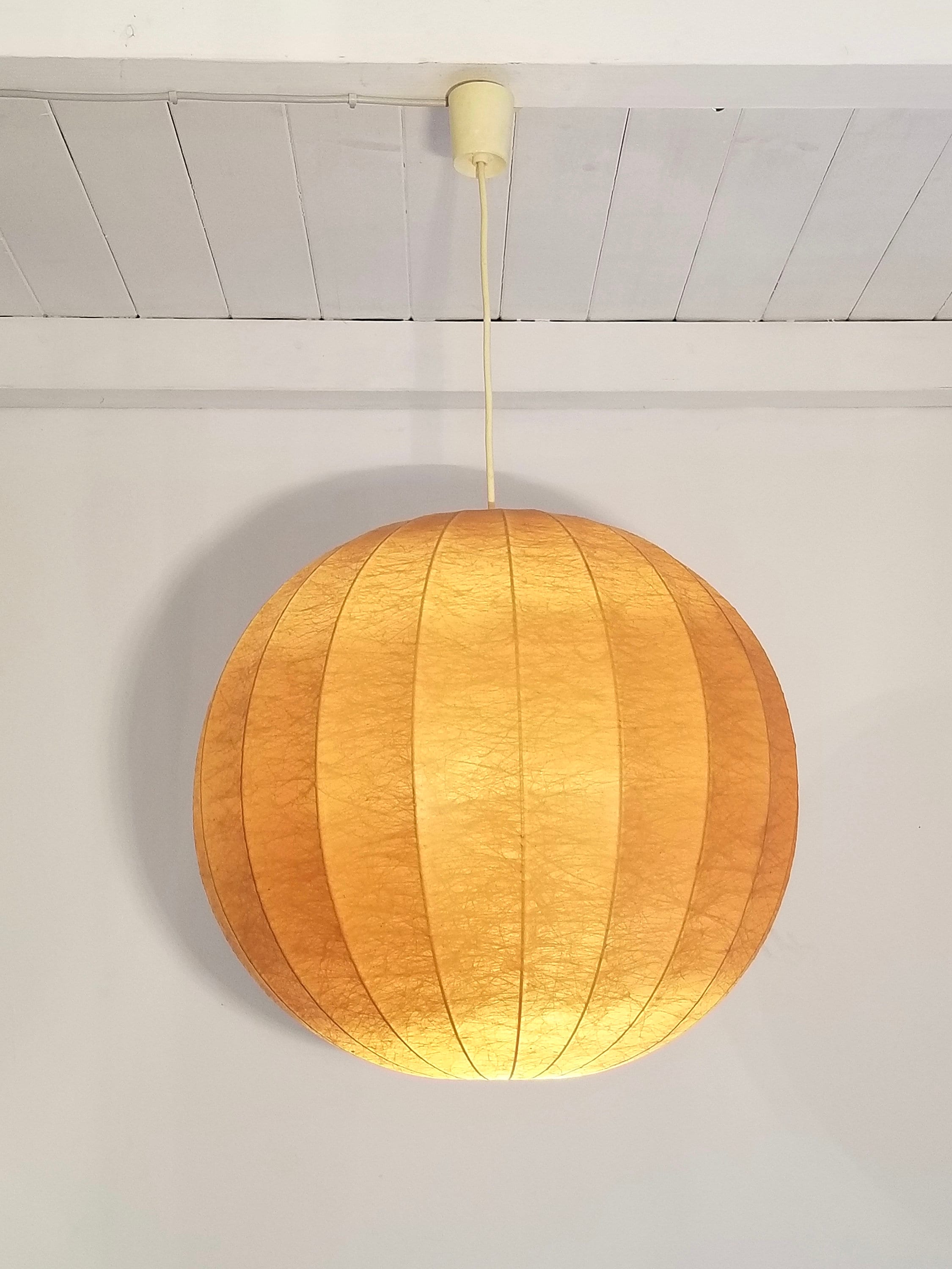 Flos Resin Cocoon Hanging Lamp by Achille Castiglioni | Midcentury Modern | 1960s