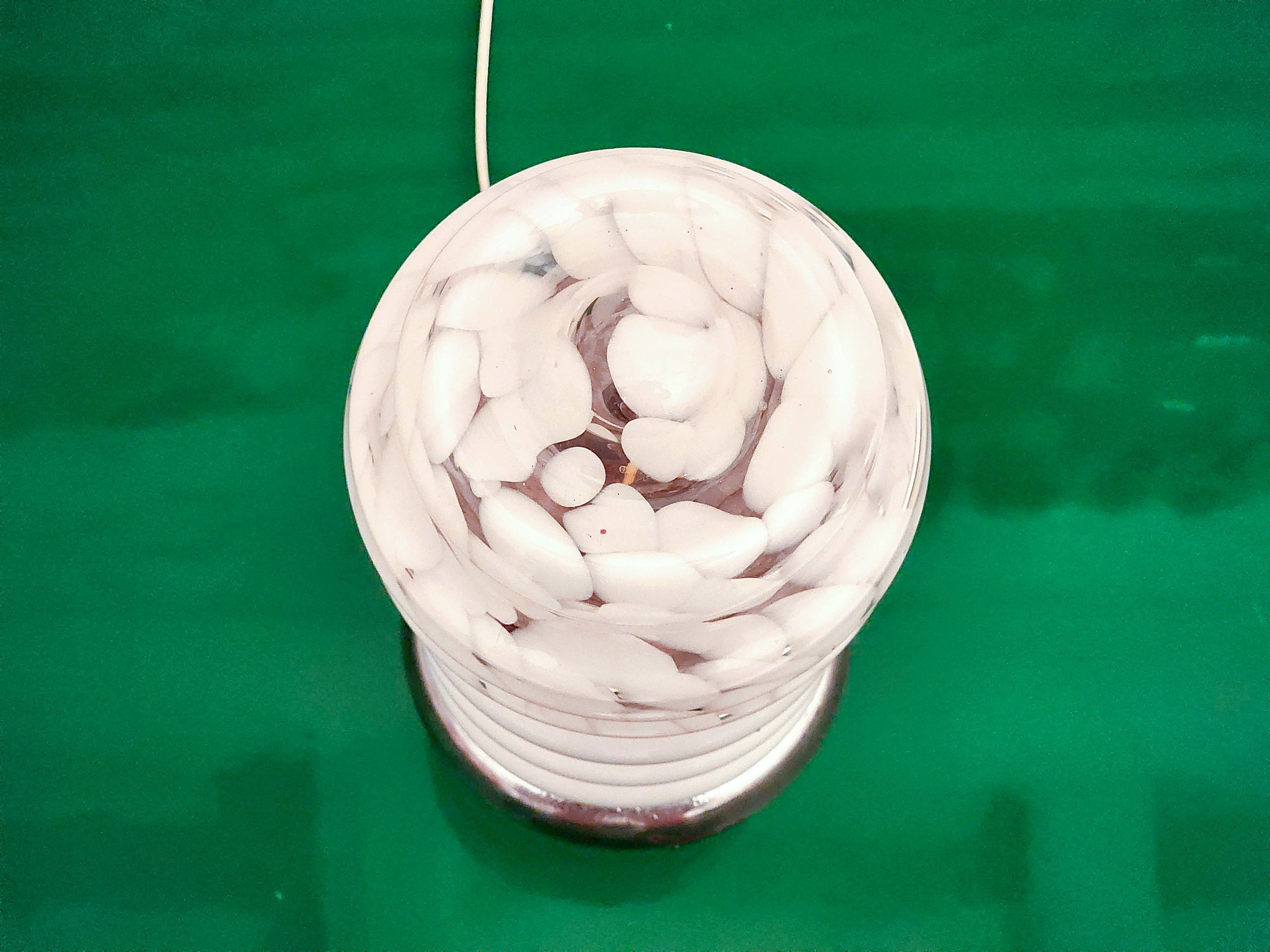 Two-Tiered Mottled Murano Glass Table Lamp by Carlo Nason for Mazzega | Italian Space Age | 1970s