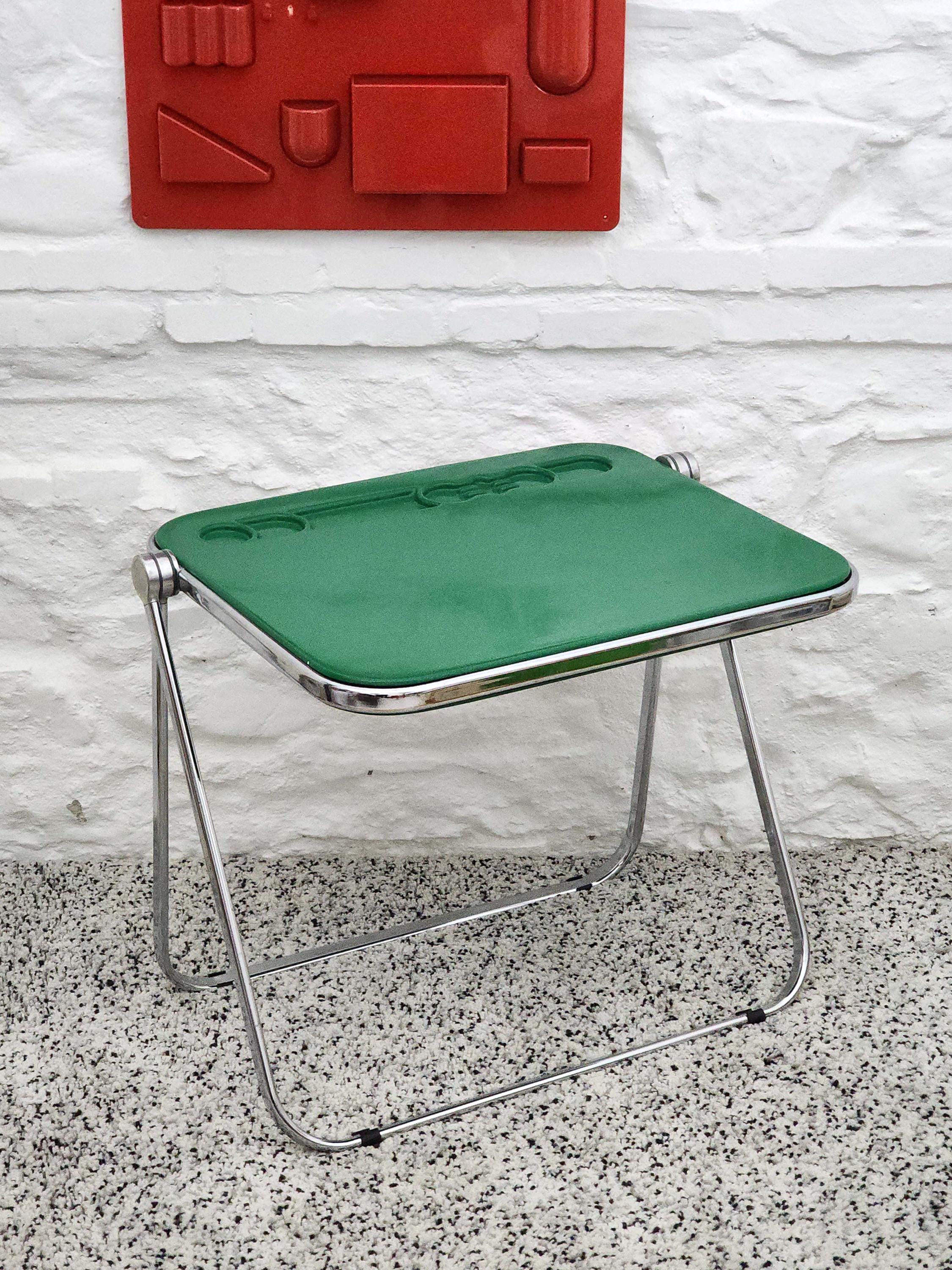 Platone Folding Desk in Green by Giancarlo Piretti for Castelli | Italian Space Age | 1960s